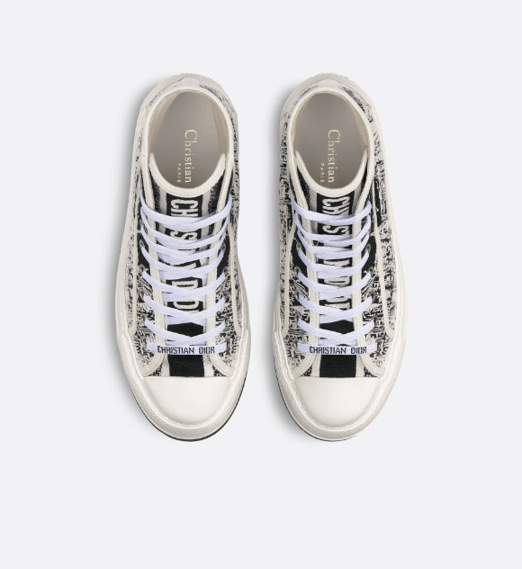 Dior o1w1db10625 High-Top Platform Sneakers in White/Black Size US 6 / IT 36 - 5 Thumbnail