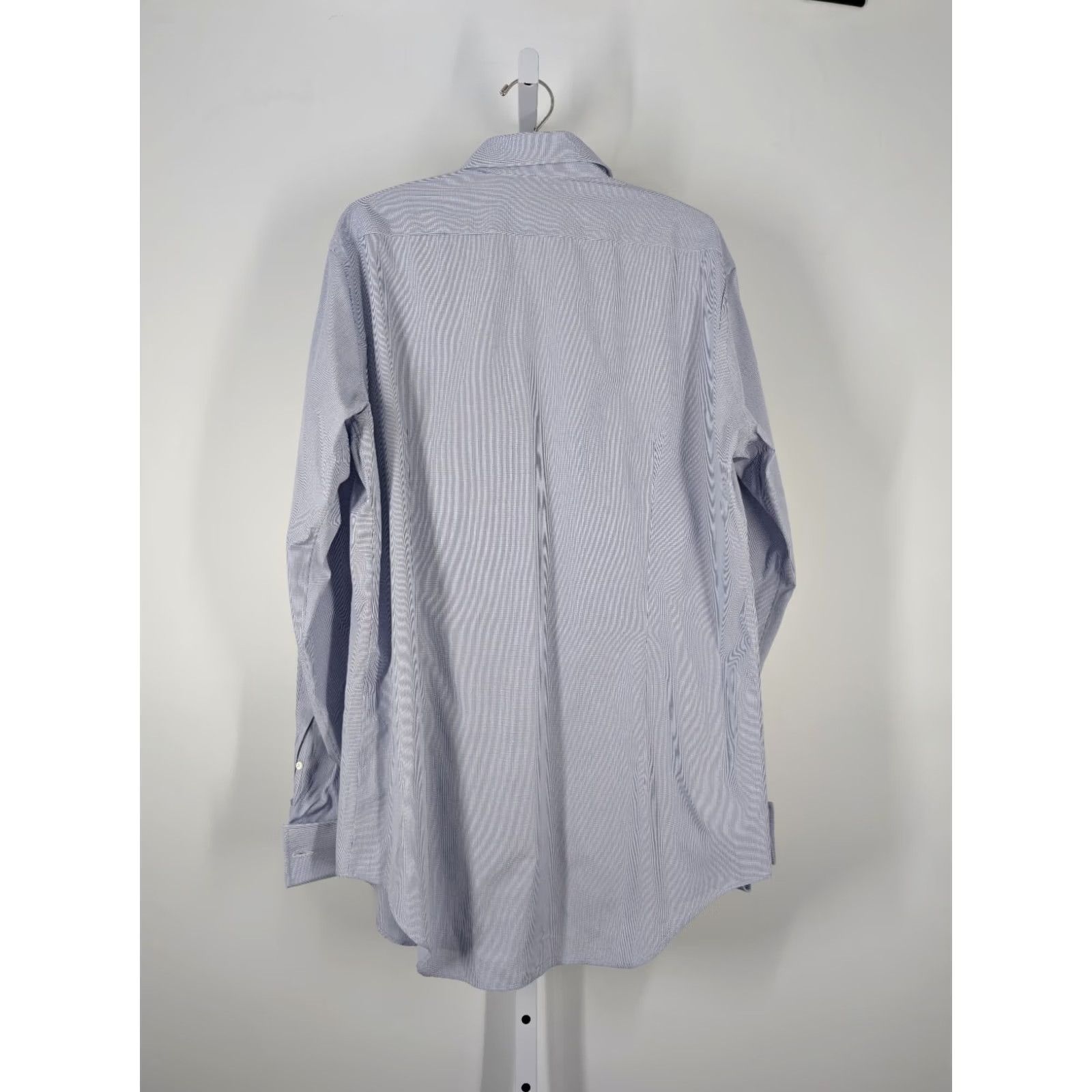 Kamakura Kamakura Shirt Liberty 225 Windowpane Blue Dress Shirt French Cuff Japan Mens 16.5 45 31in 36.5in Sleeve Size 46R - 4 Thumbnail