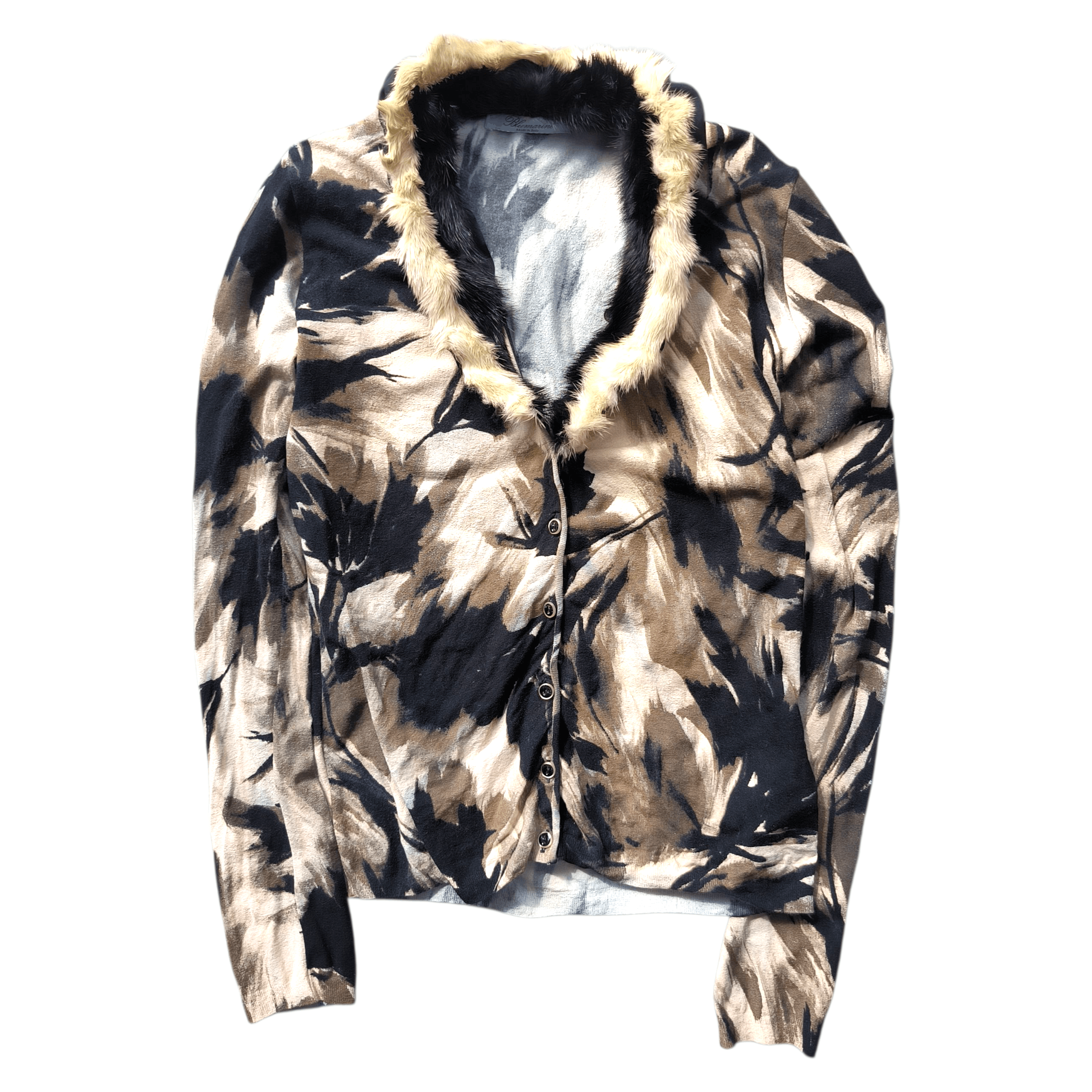 Blumarine Blumarine Abstract Faux Fur Cardigan Size M / US 6-8 / IT 42-44 - 1 Thumbnail