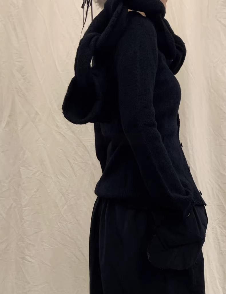 Comme des Garcons CDG buckle scarf knit cardigan sweater 2505-Nextarrow Size XS / US 0-2 / IT 36-38 - 8 Thumbnail