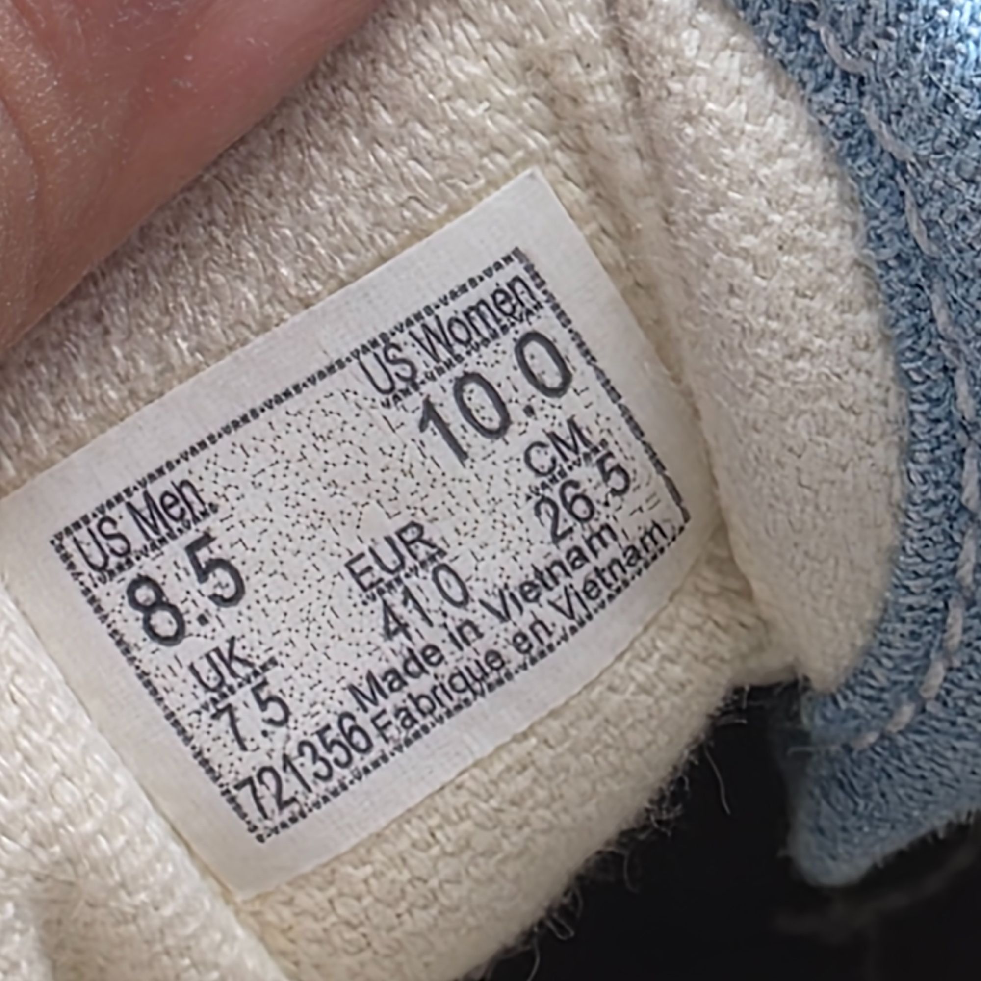 Vans Vans Old Skool Starry Night Denim Womens Size 10 Blue Casual Size US 10 / IT 40 - 6 Thumbnail