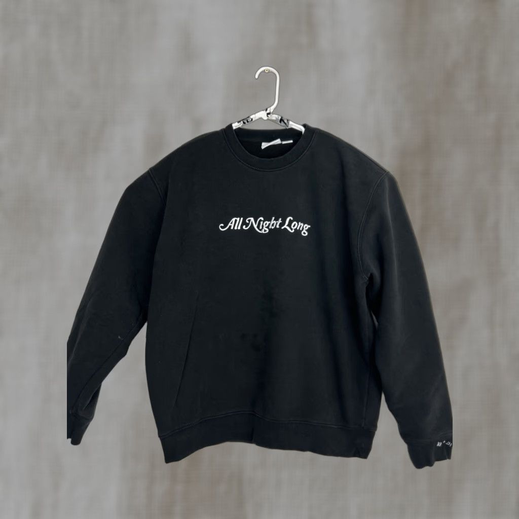 Obey OBEY All Night Long Pullover Crewneck Sweater Black XL Mens Size US XL / EU 56 / 4 - 1 Thumbnail