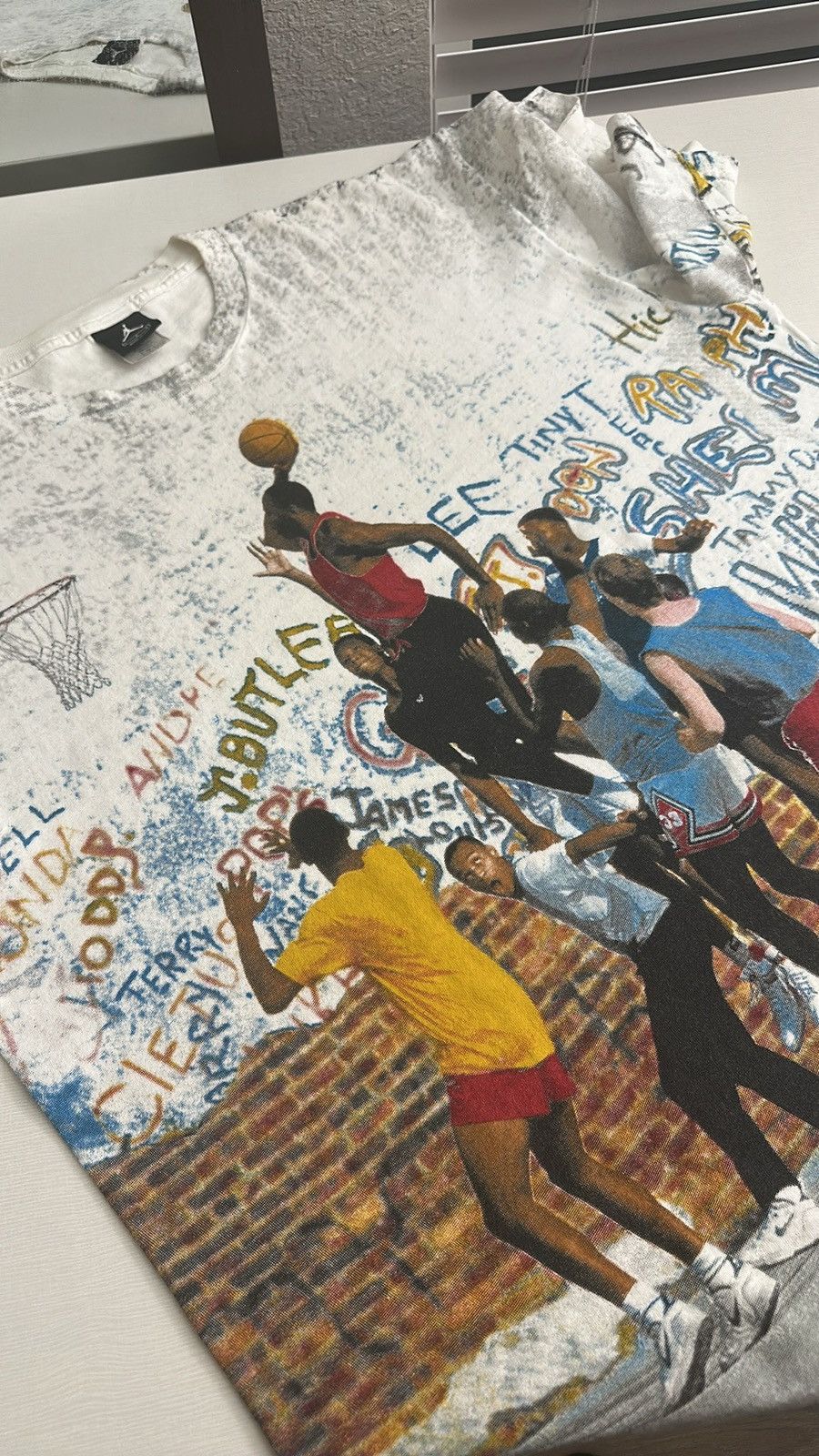 Jordan Brand × Nike × Vintage Vintage 90s Michael Jordan Playground Basketball AOP Large Size US L / EU 52-54 / 3 - 7 Thumbnail