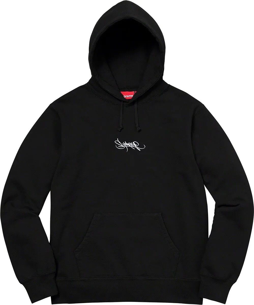 Image of Supreme Tag Logo Hoodie in Black, Men's (Size XL)