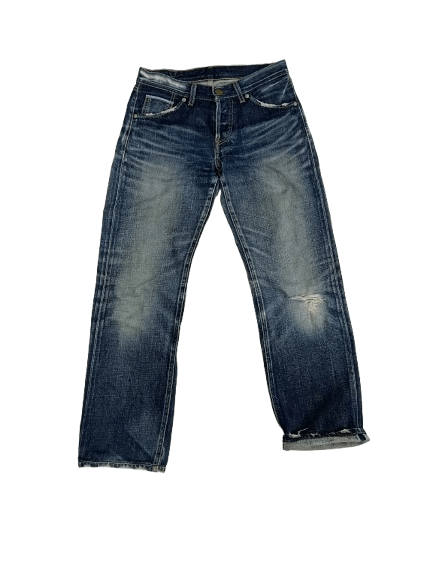 Levi's Vintage Clothing Levis Selvedge Distressed Jeans Blue Denim Size US 29 - 1 Thumbnail