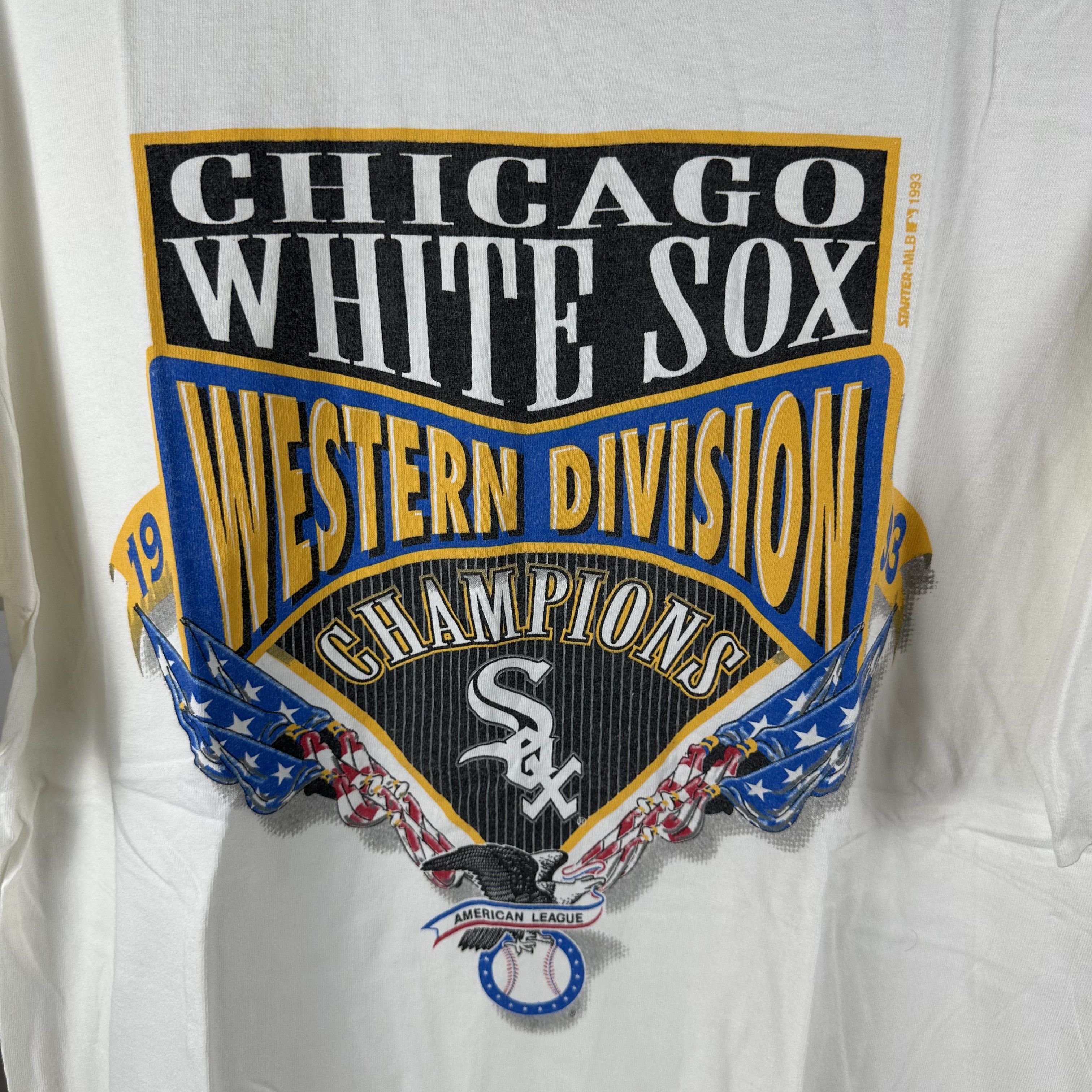Vintage ​​​​1993 Chicago White Sox MLB Division Champions T-shirt Size US XL / EU 56 / 4 - 2 Thumbnail