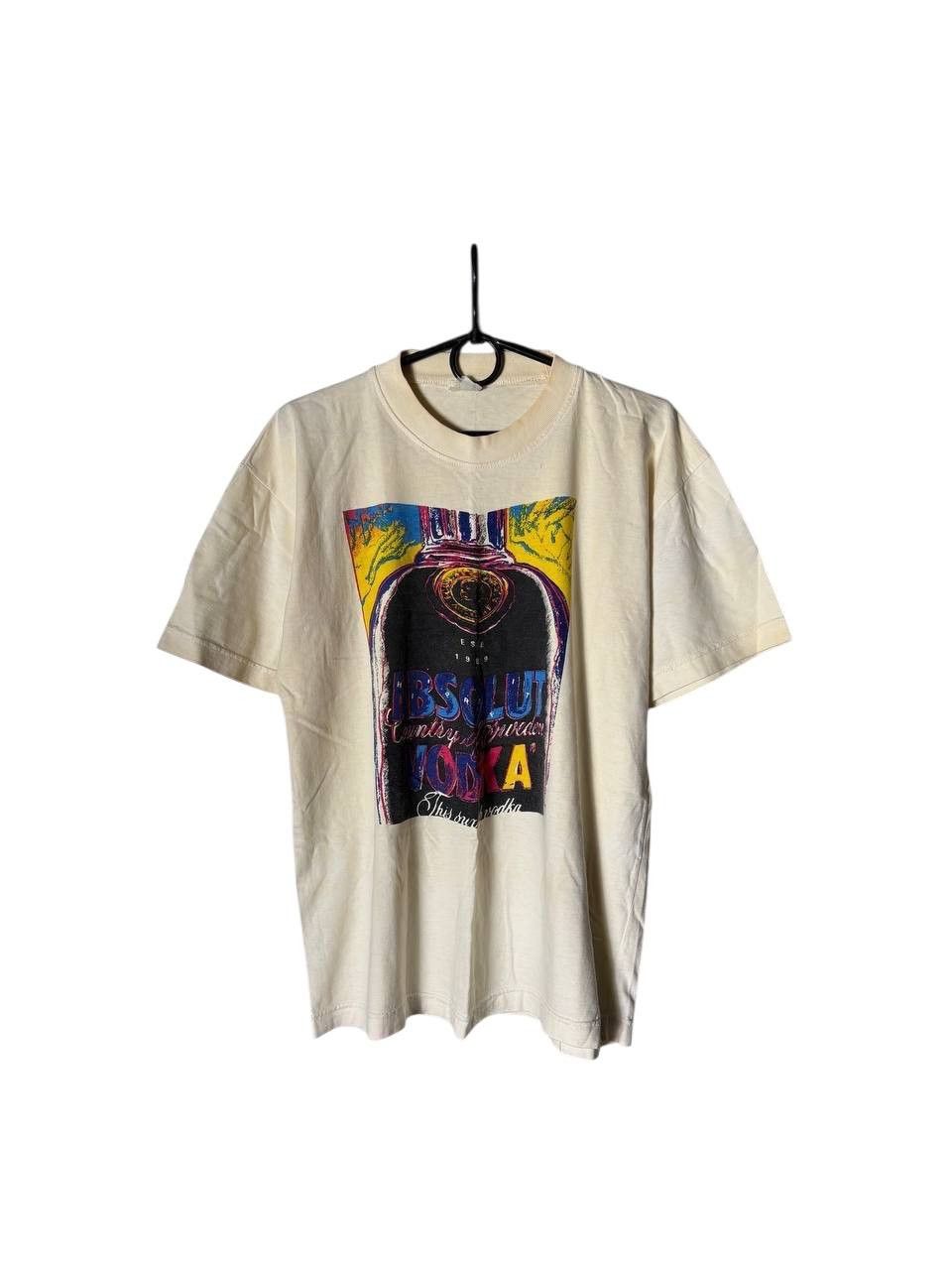 Vintage ABSOLUT VODKA 1989 Merch Rare Vintage T-shirt Tee Size US M / EU 48-50 / 2 - 1 Thumbnail