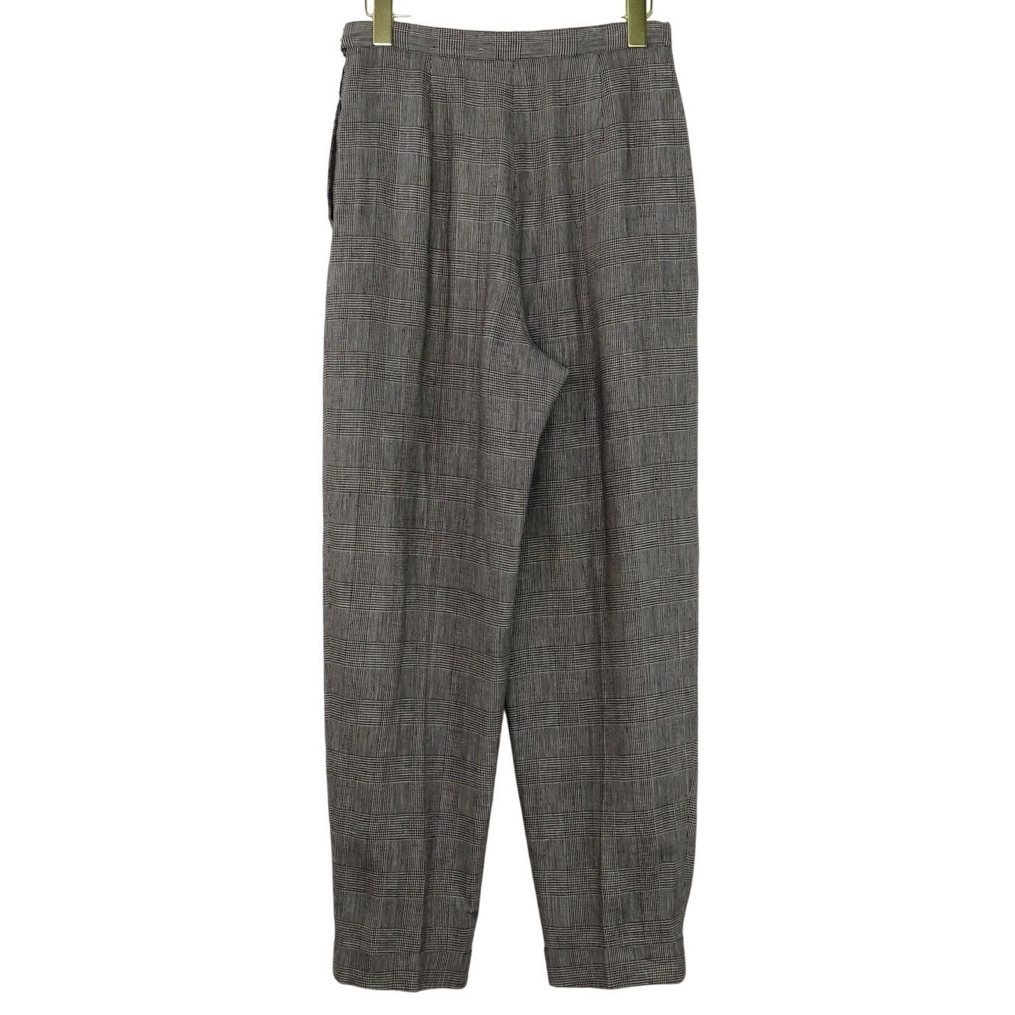 Vintage Vintage Valerie Stevens Black Houndstooth Plaid Trousers 10 Size 32" / US 10 / IT 46 - 3 Thumbnail