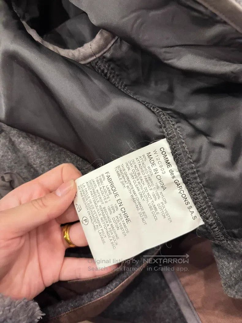 Comme des Garcons Comme Des Garcons Wool Patchwork Coat Size XS / US 0-2 / IT 36-38 - 8 Thumbnail