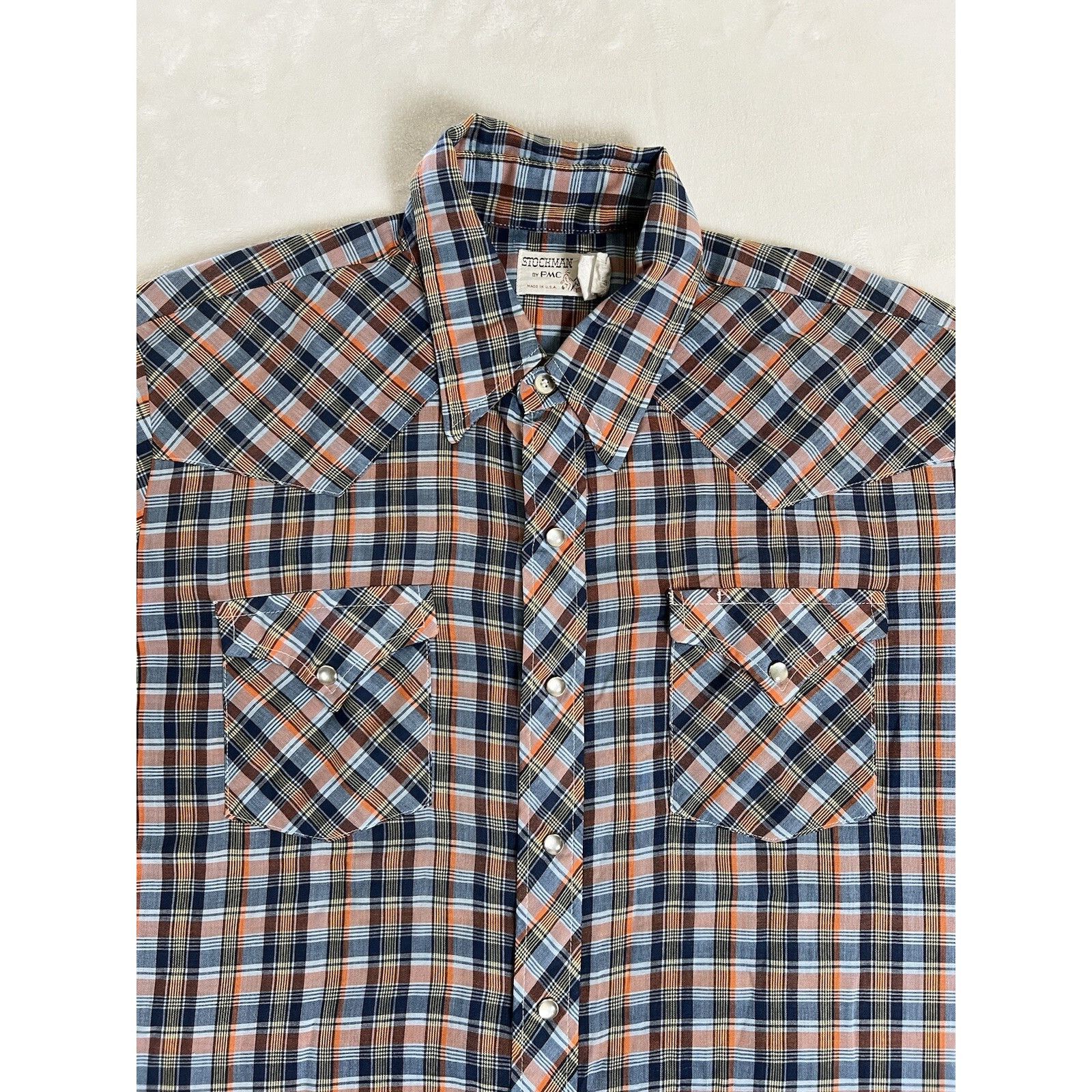 Other Vintage 70s Stockman Western Pearl Snap Shirt Size XL Plaid Size US XL / EU 56 / 4 - 2 Thumbnail