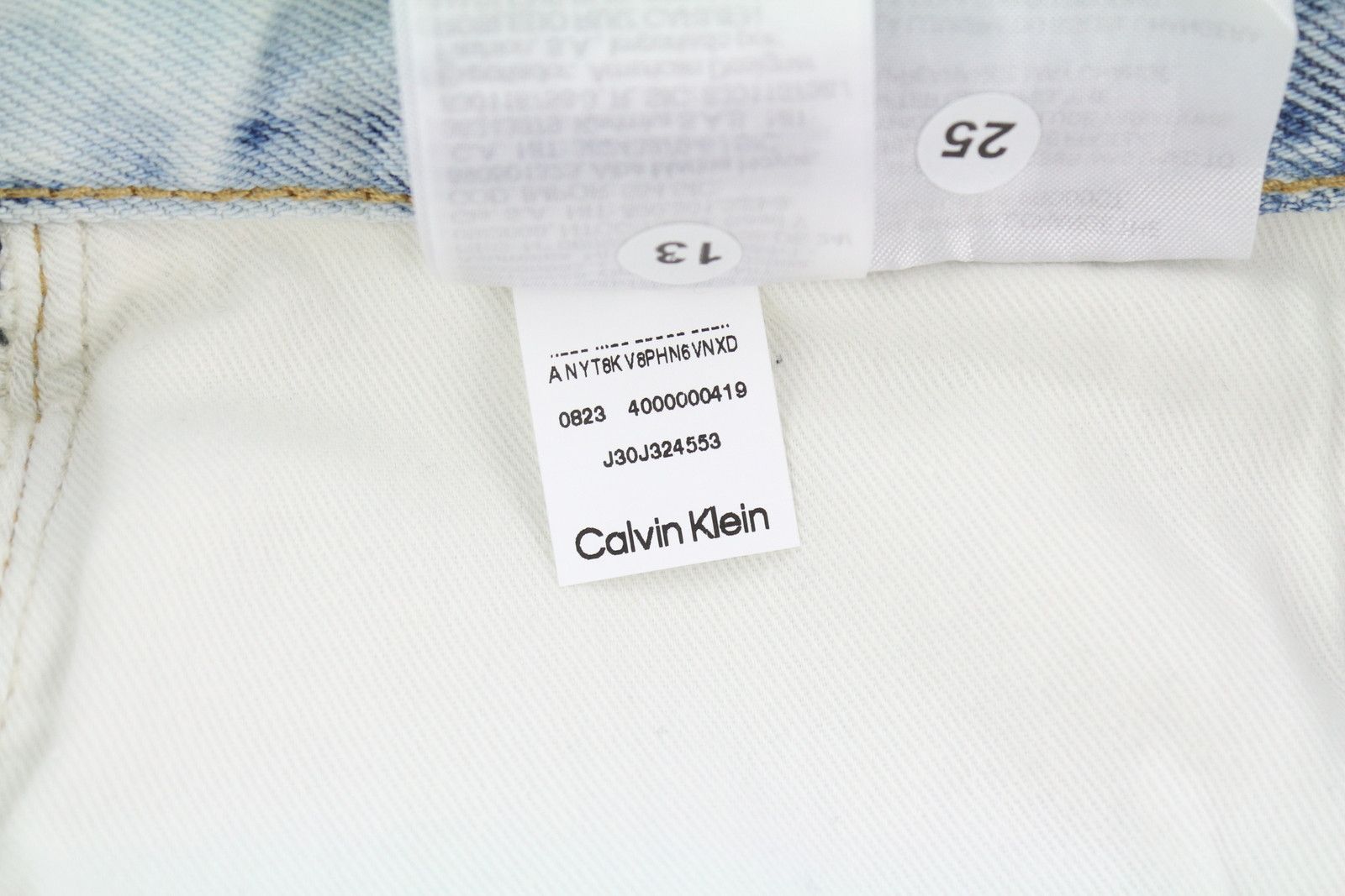 Calvin Klein REGULAR TAPER W30/L32 Light Blue Washed Zipper Denim 85329 Size US 30 / EU 46 - 10 Thumbnail