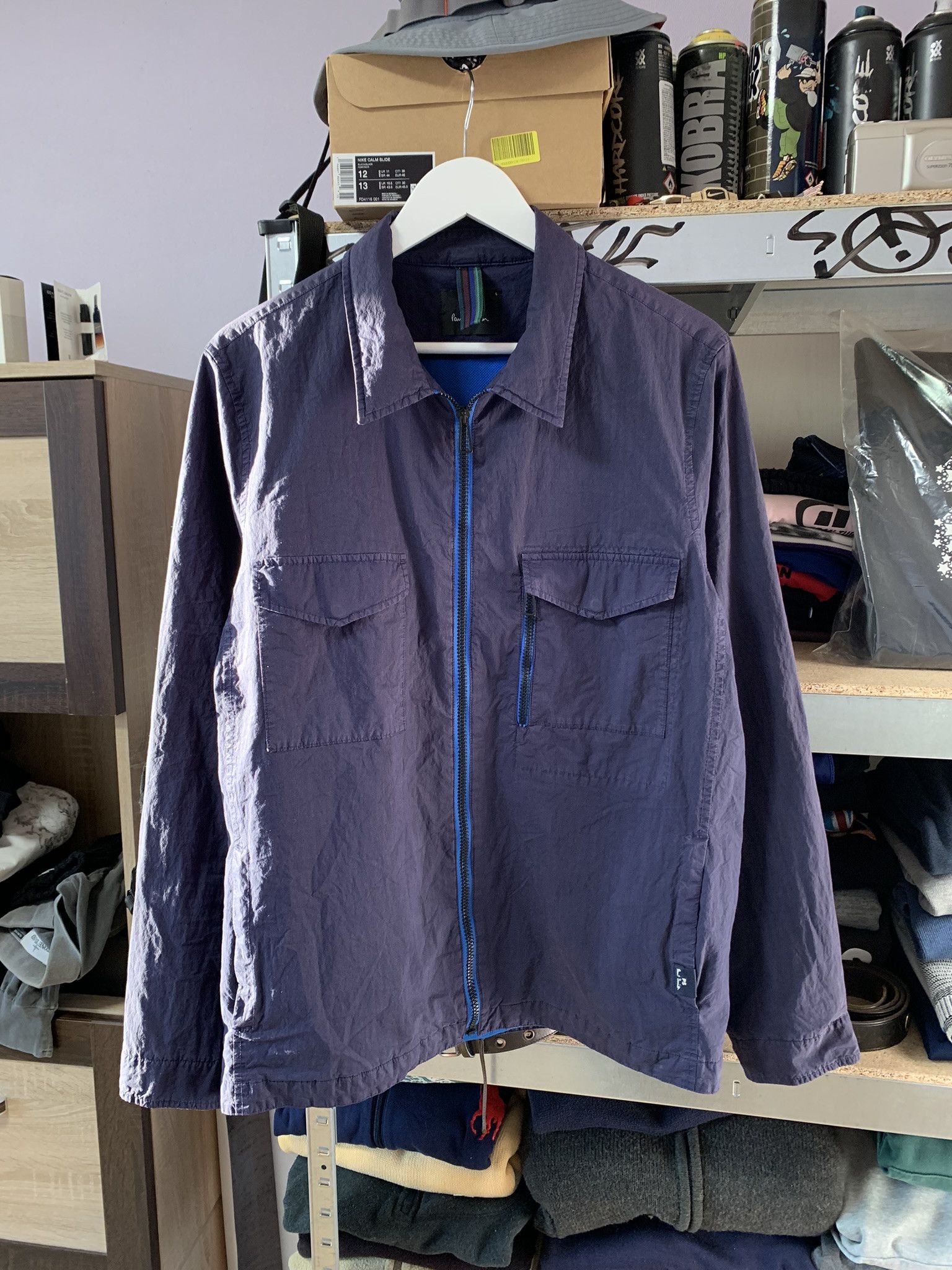 Paul Smith PS By Paul Smith Nylon Windbreaker Jacket Navy Men's Size L Size US L / EU 52-54 / 3 - 1 Thumbnail