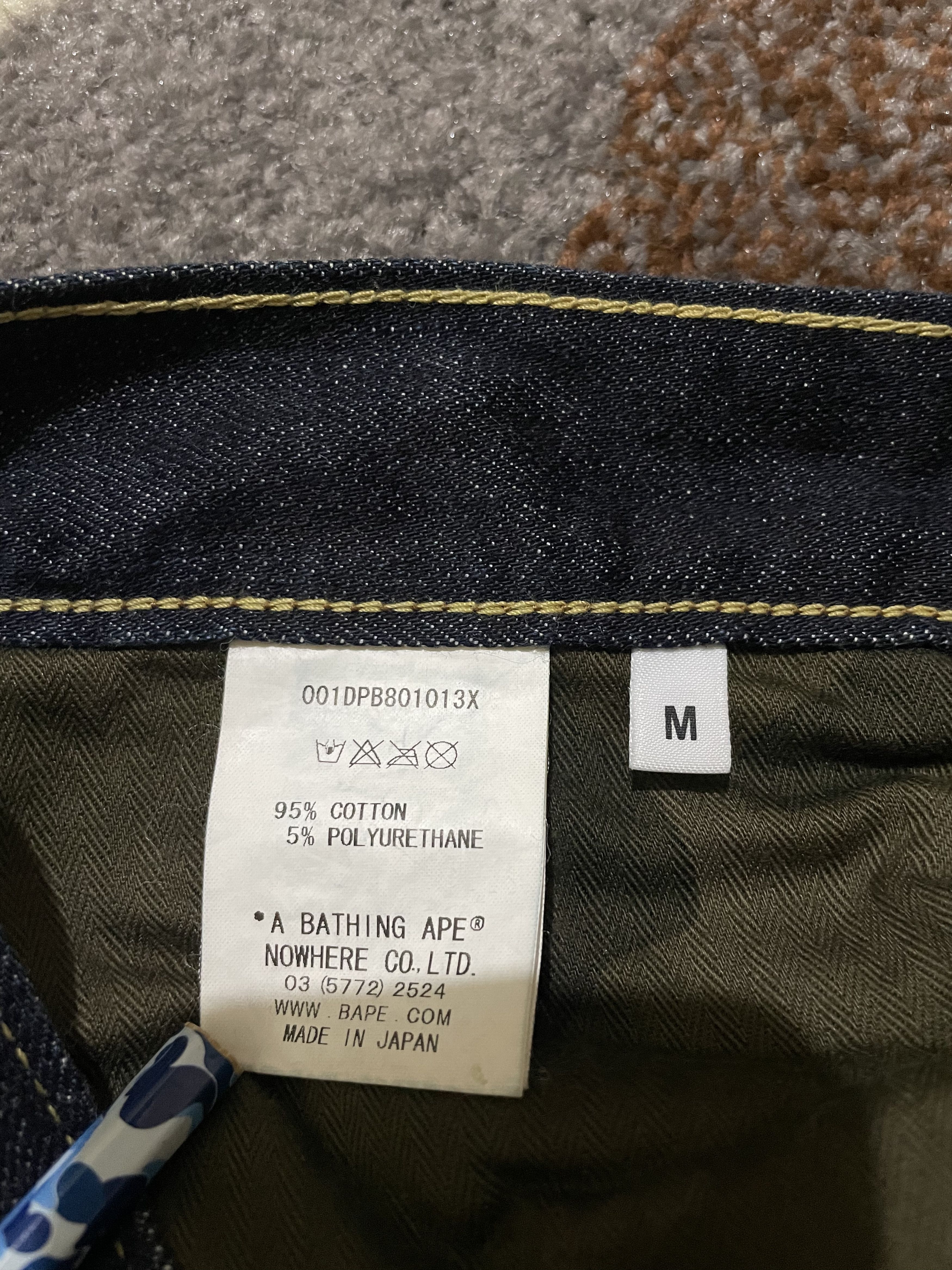 Bape Bape Logo Denim Slim Jeans Size US 31 - 8 Thumbnail