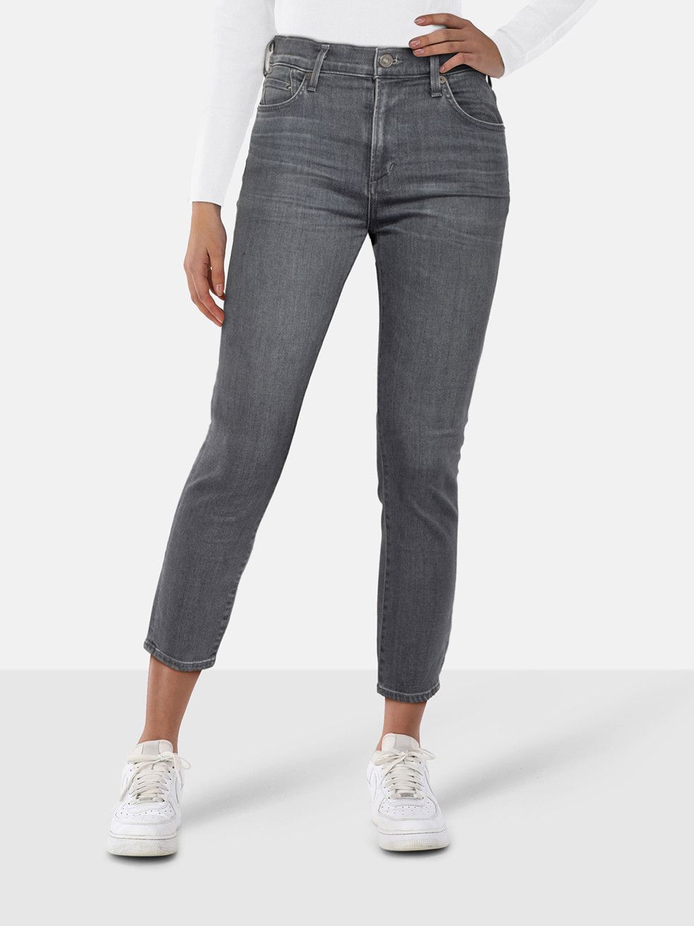 Citizens Of Humanity Grey Denim High Rise Jeans Size 28" / US 6 / IT 42 - 1 Thumbnail