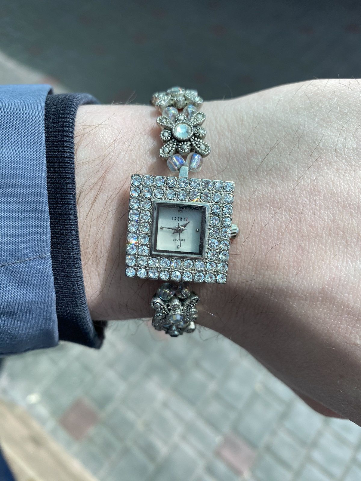 Japanese Brand × Jewelry × Vintage Stylish futuristic Crystal Bracelet Watch Size ONE SIZE - 2 Thumbnail
