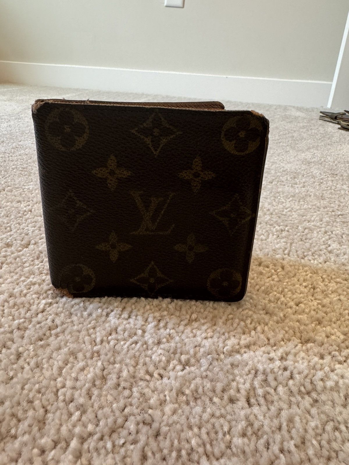 image of Louis Vuitton Monogram Marco Bi Fold Men’S Wallet in Brown, Men's