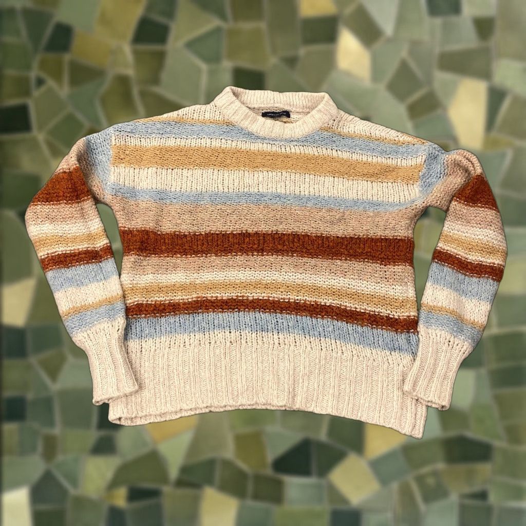 American Eagle Outfitters AMERICAN EAGLE OUTFITTERS Sweater Womens XS Striped Knit Multicolor Crewneck Casual Size XS / US 0-2 / IT 36-38 - 1 Thumbnail