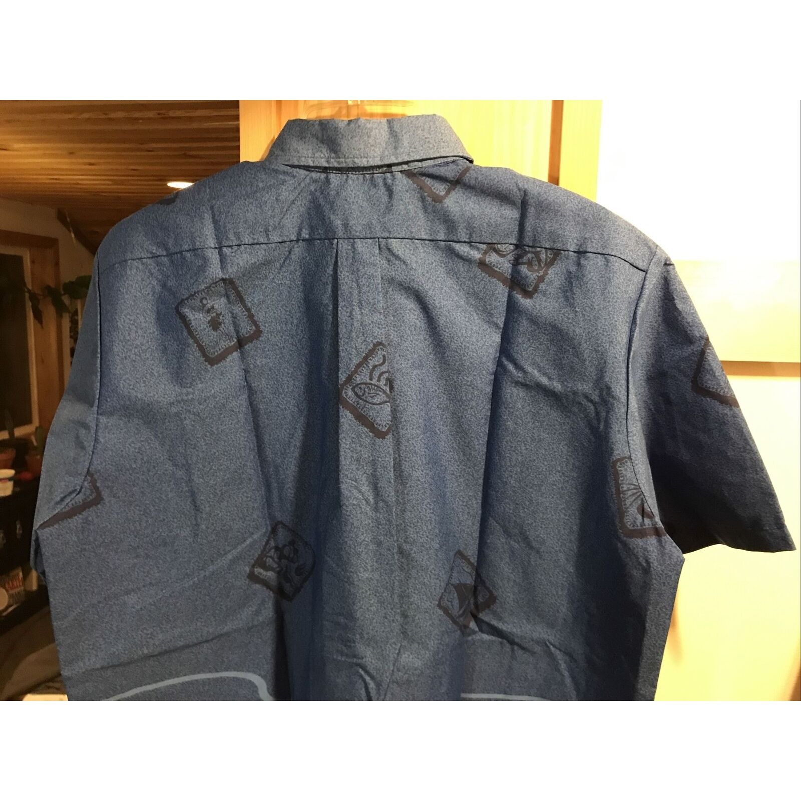Other Malihini Hawaii Men’s L Blue SS Buitton Down Hawaiian Shirt Size US L / EU 52-54 / 3 - 6 Thumbnail