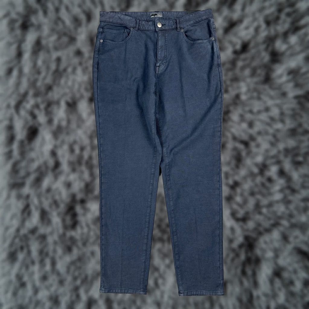 Vintage VRST Slim Fit Jeans 5 Pocket 4-Way Stretch 35x32 Navy Blue Men Slim Straight Denim Trousers Size US 35 - 1 Thumbnail