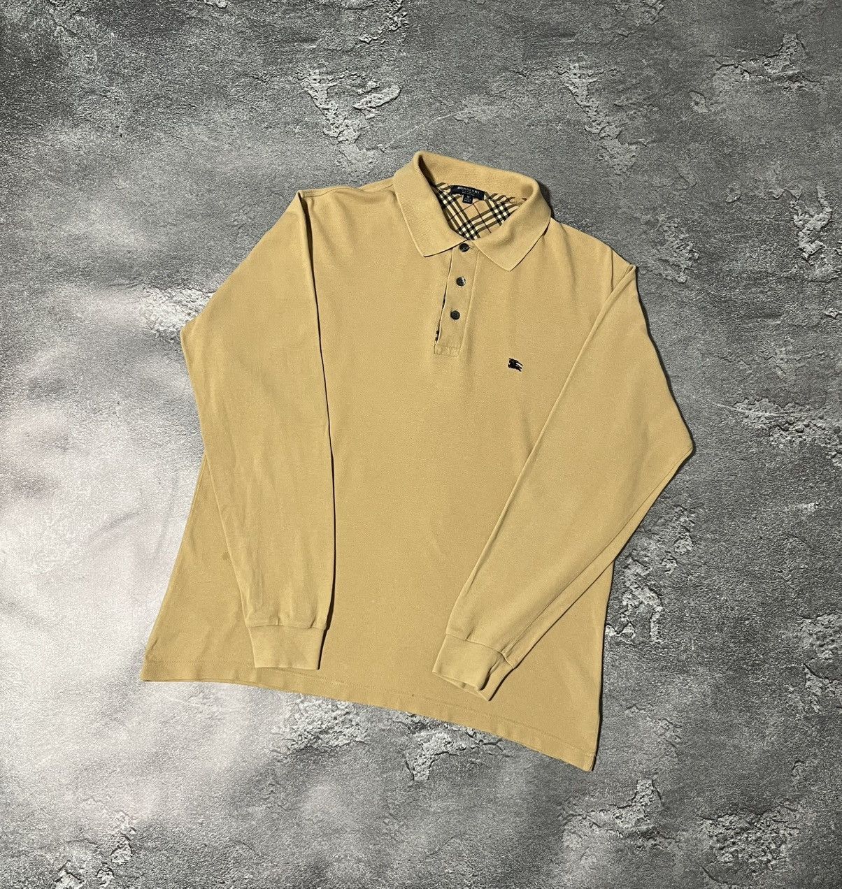 Burberry Vintage Burberry London Long Sleeve Polo Shirt Size US M / EU 48-50 / 2 - 1 Thumbnail