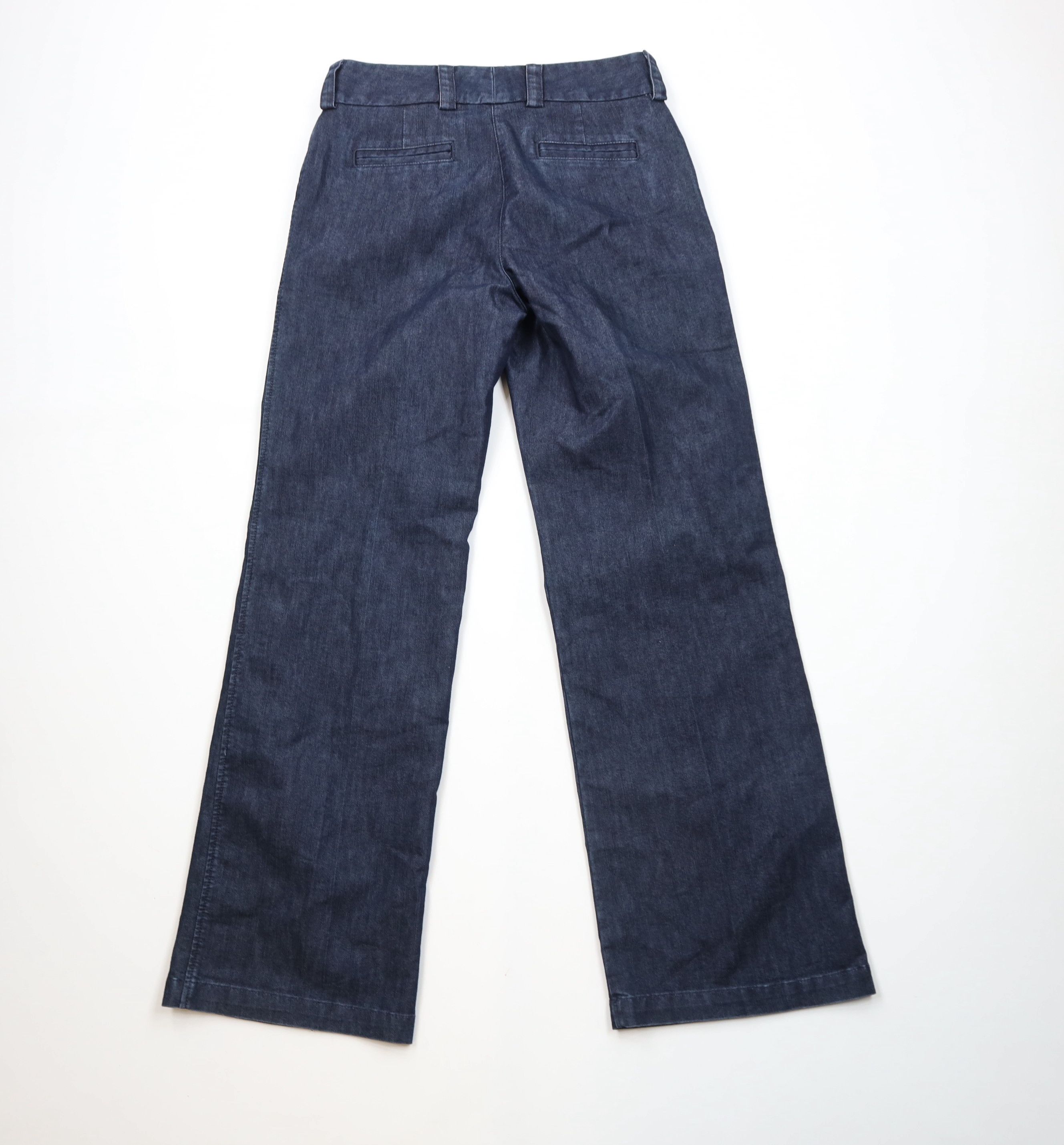 Express × Vintage Vintage Y2K Express Stretch Wide Leg Bell Bottoms Jeans Blue Size 28" / US 6 / IT 42 - 9 Thumbnail