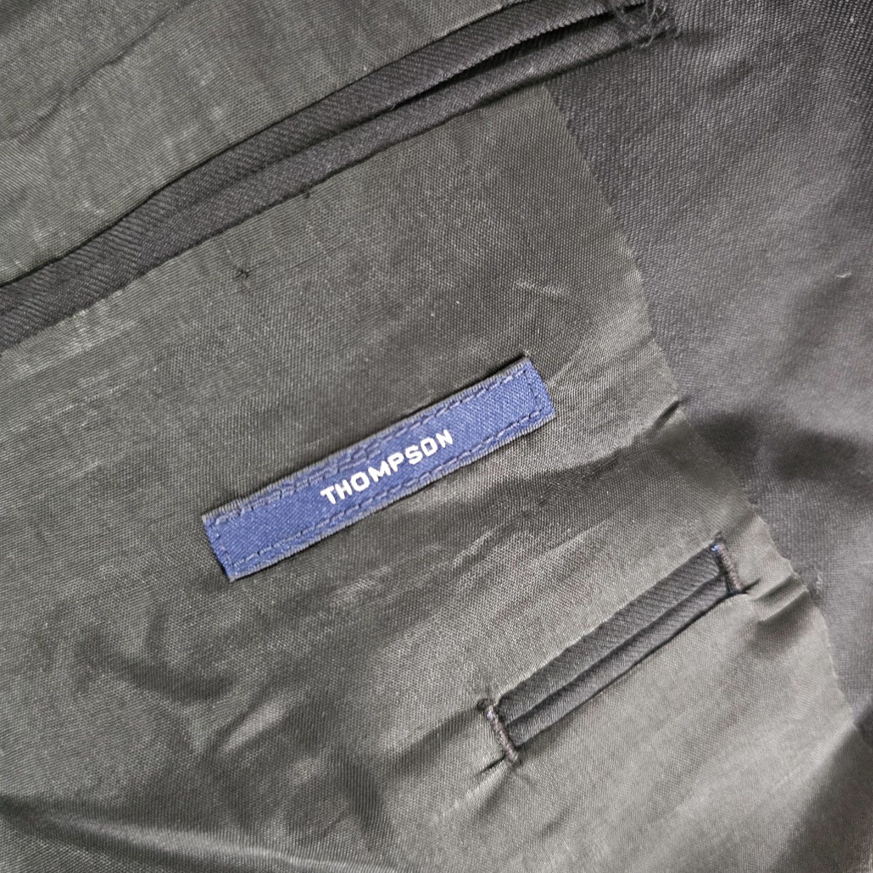 J.Crew J.Crew Thompson Suit Jacket Mens 44L Black Wool Two-Button Notch Lapel Blazer Size 44R - 4 Thumbnail