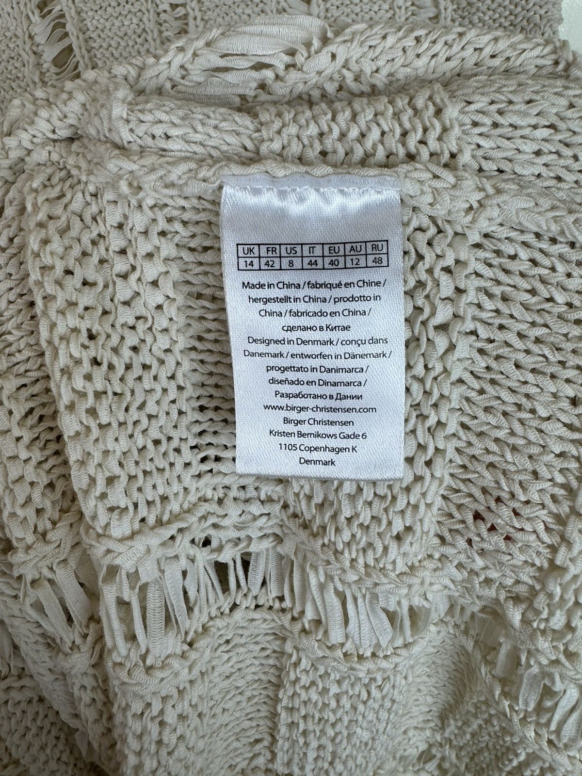 REMAIN Birger Christensen Remain cotton crochet knit fringe tassels maxi dress summer Size L / US 10 / IT 46 - 10 Thumbnail
