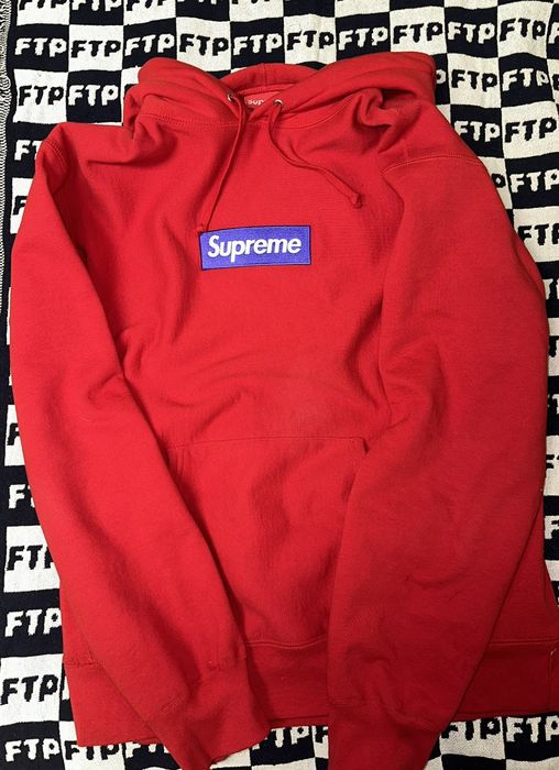 Purple on store red box logo