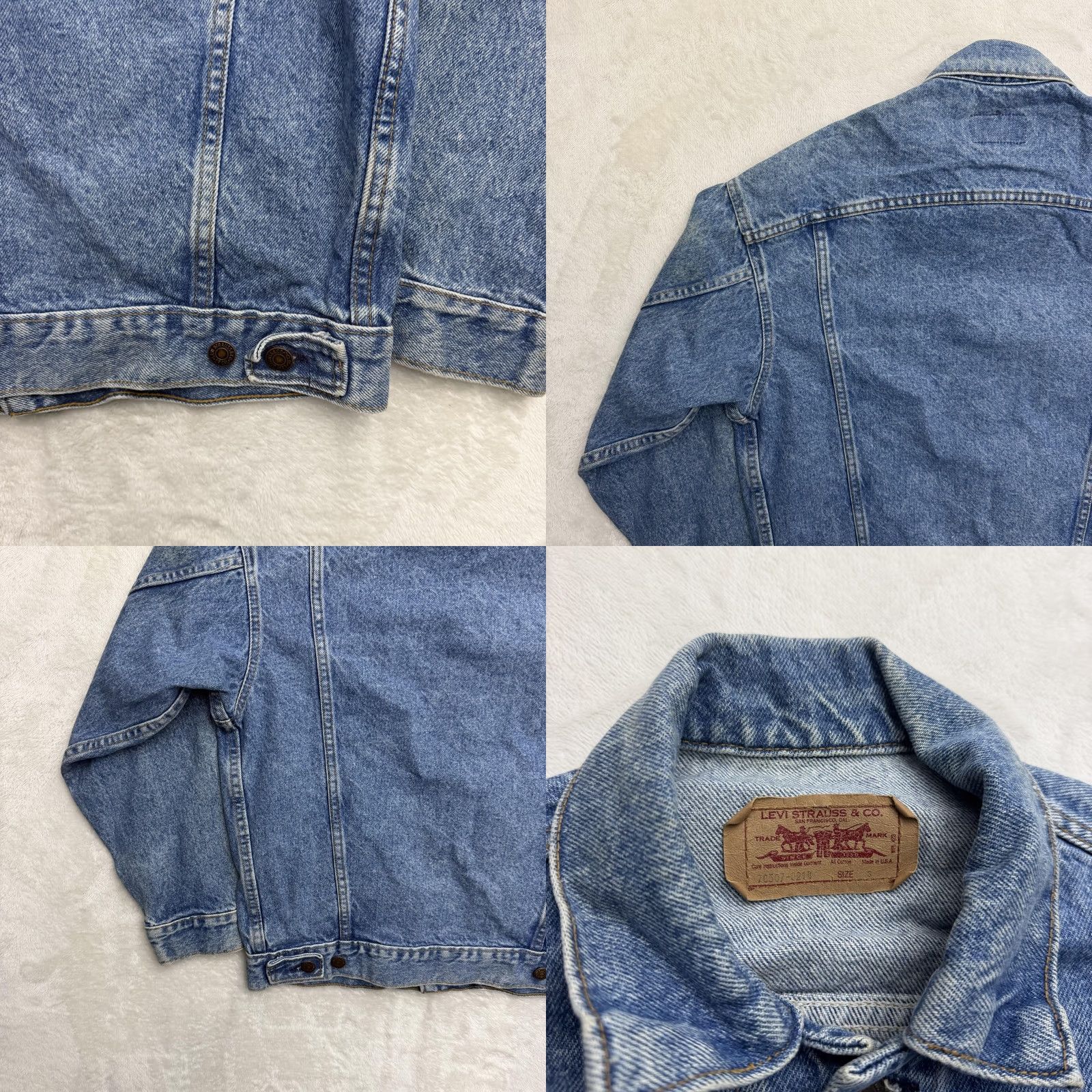 Levi's VINTAGE Levi's Jacket Mens Small Blue Denim Trucker Bomber Made USA 70507-0214 Size US S / EU 44-46 / 1 - 9 Thumbnail