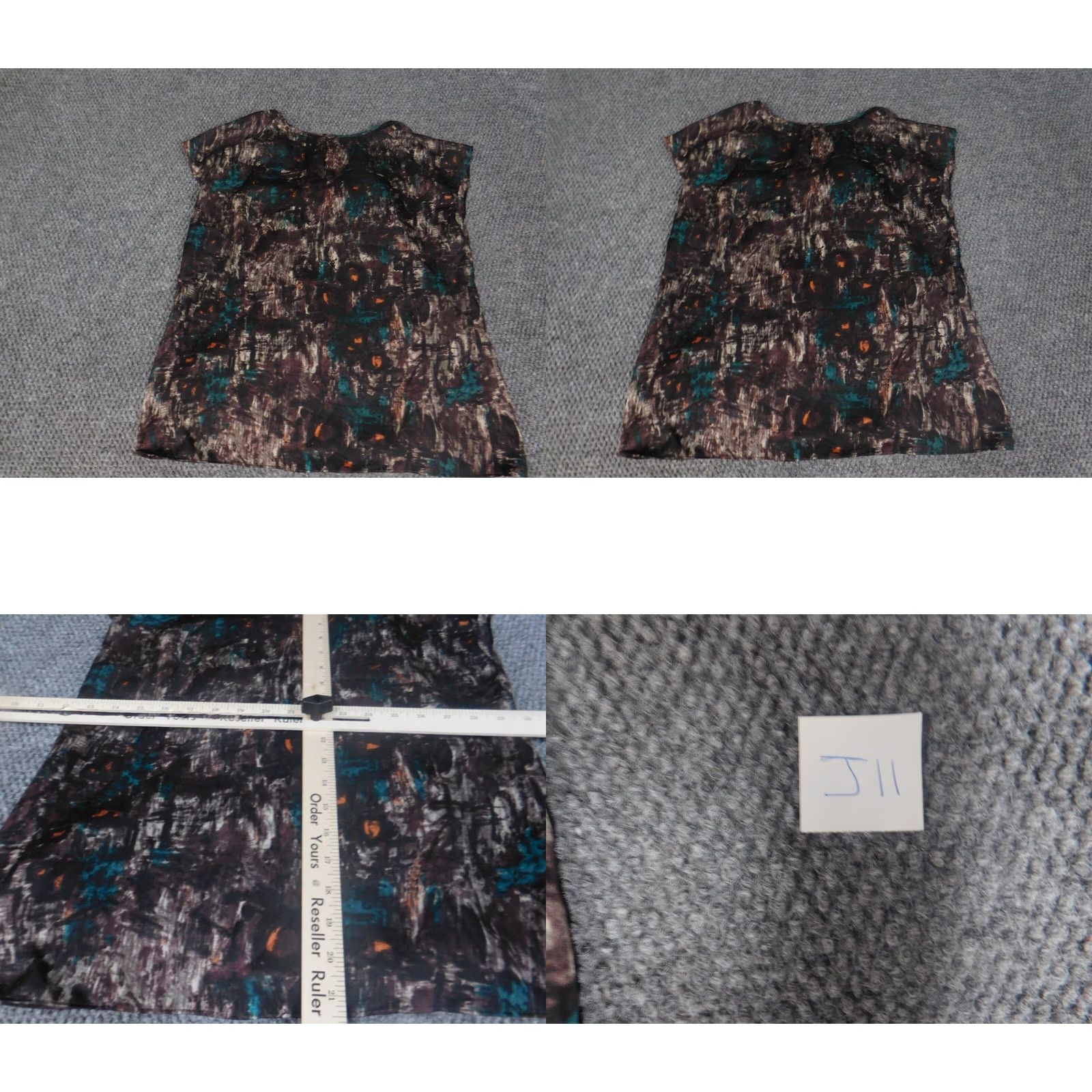 Talbots Talbots Blouse Petite Large Purple Pullover Crew Neck Sleeveless Casual Womens Polyester Rayon Button Classic Stretch Pattern Solid Size L / US 10 / IT 46 - 8 Thumbnail