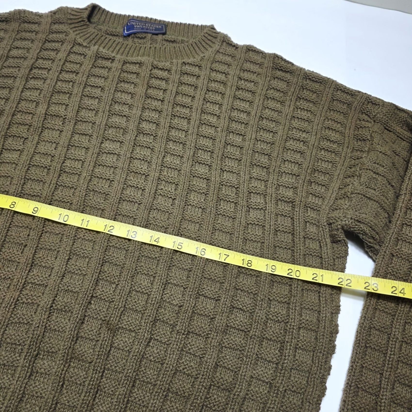Olive VINTAGE United States Sweaters Pullover Knit Olive Green Men's Size L 90s USA Retro Size US L / EU 52-54 / 3 - 4 Thumbnail