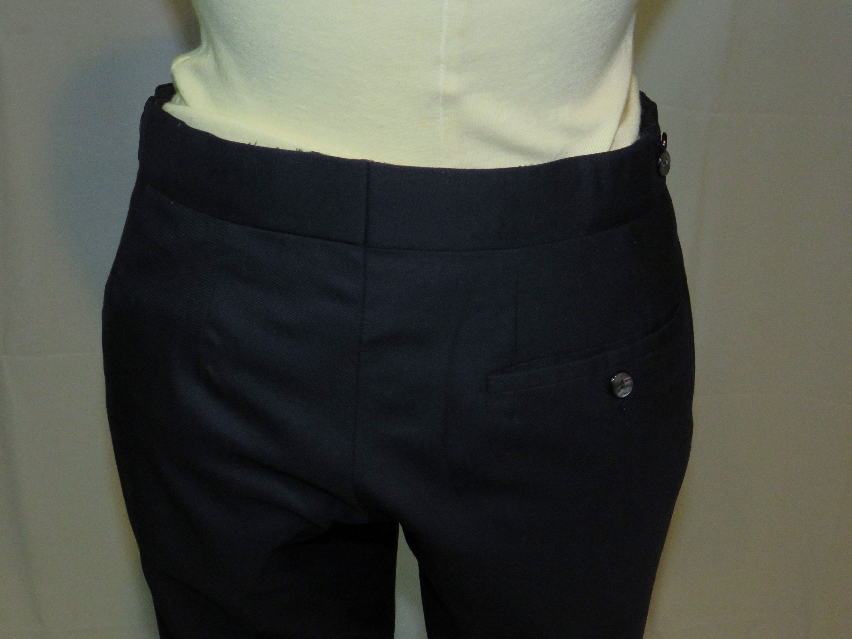 Huntsman × Savile Row Bespoke 2021 Solid Navy One Button Suit 36S Size 36S - 20 Thumbnail
