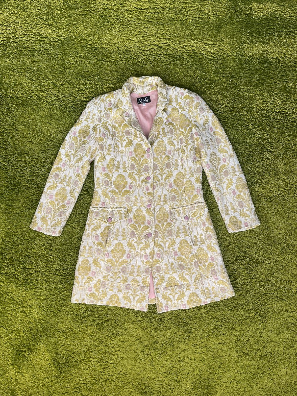 Dolce & Gabbana × Vintage Dolce & Gabbana D&G 2000s archive vintage jacquard coat Size M / US 6-8 / IT 42-44 - 1 Thumbnail