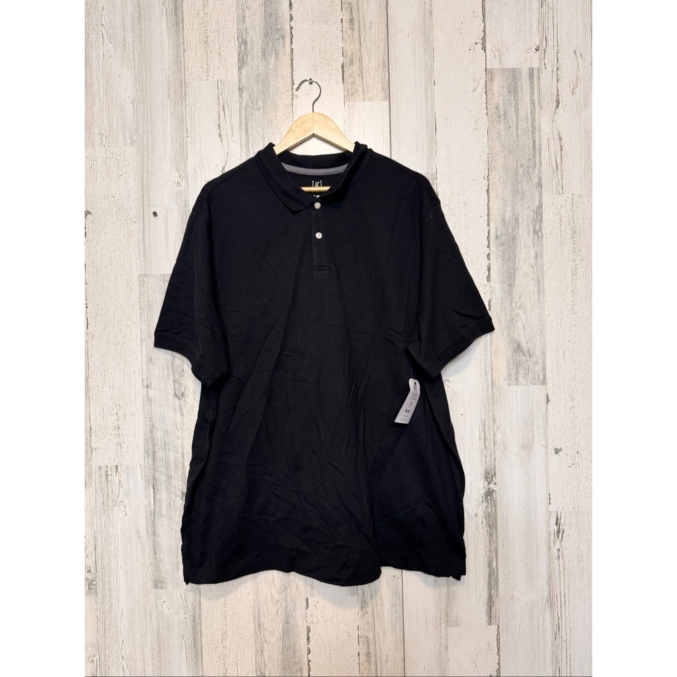 George George Black Short Sleeve Polo Shirt Men’s 2XL Stretch Cotton Blend Casual NWT Size US XXL / EU 58 / 5 - 2 Thumbnail