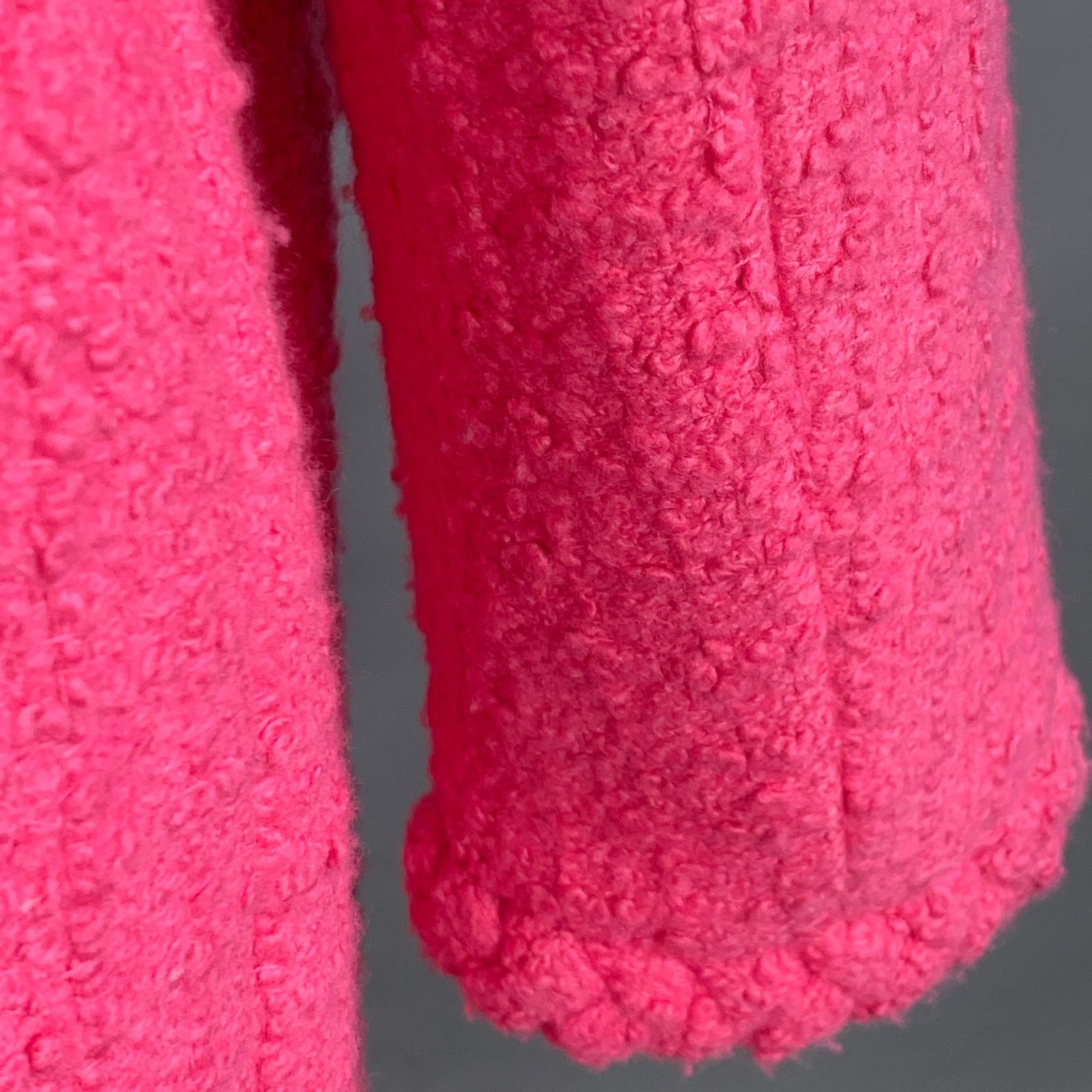 Valentino VALENTINO 2021 Size S Pink Wool Silk Tweed Oversized Jacket Size S / US 4 / IT 40 - 8 Thumbnail