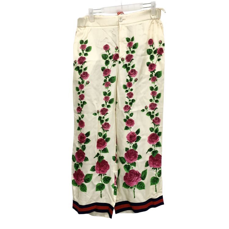 Gucci Gucci Floral Silk Trousers Size 30 Size US 30 / EU 46 - 1 Thumbnail