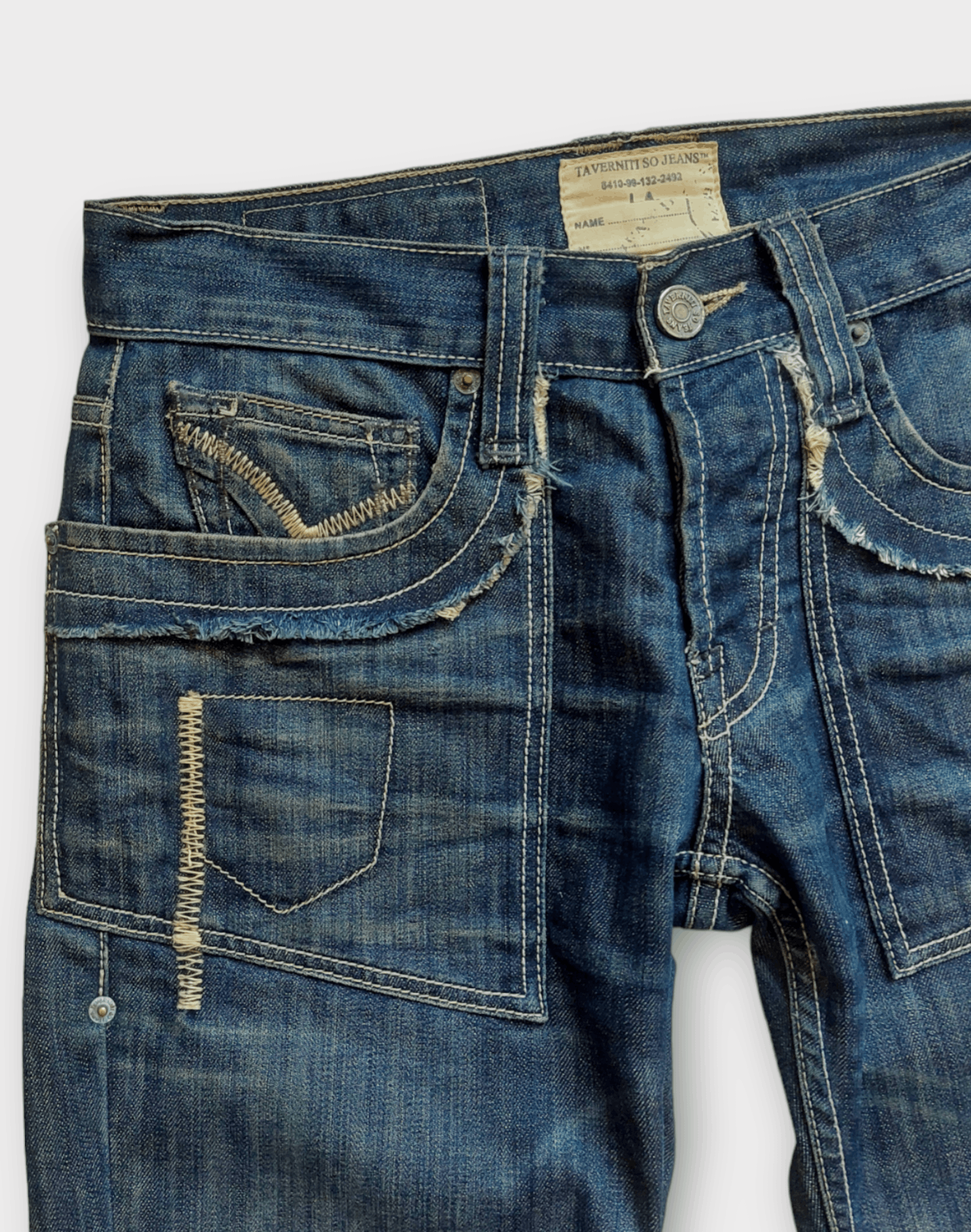 Vintage Vintage Jimmy Taverniti Outer Stitched Jeans Size US 29 - 6 Thumbnail