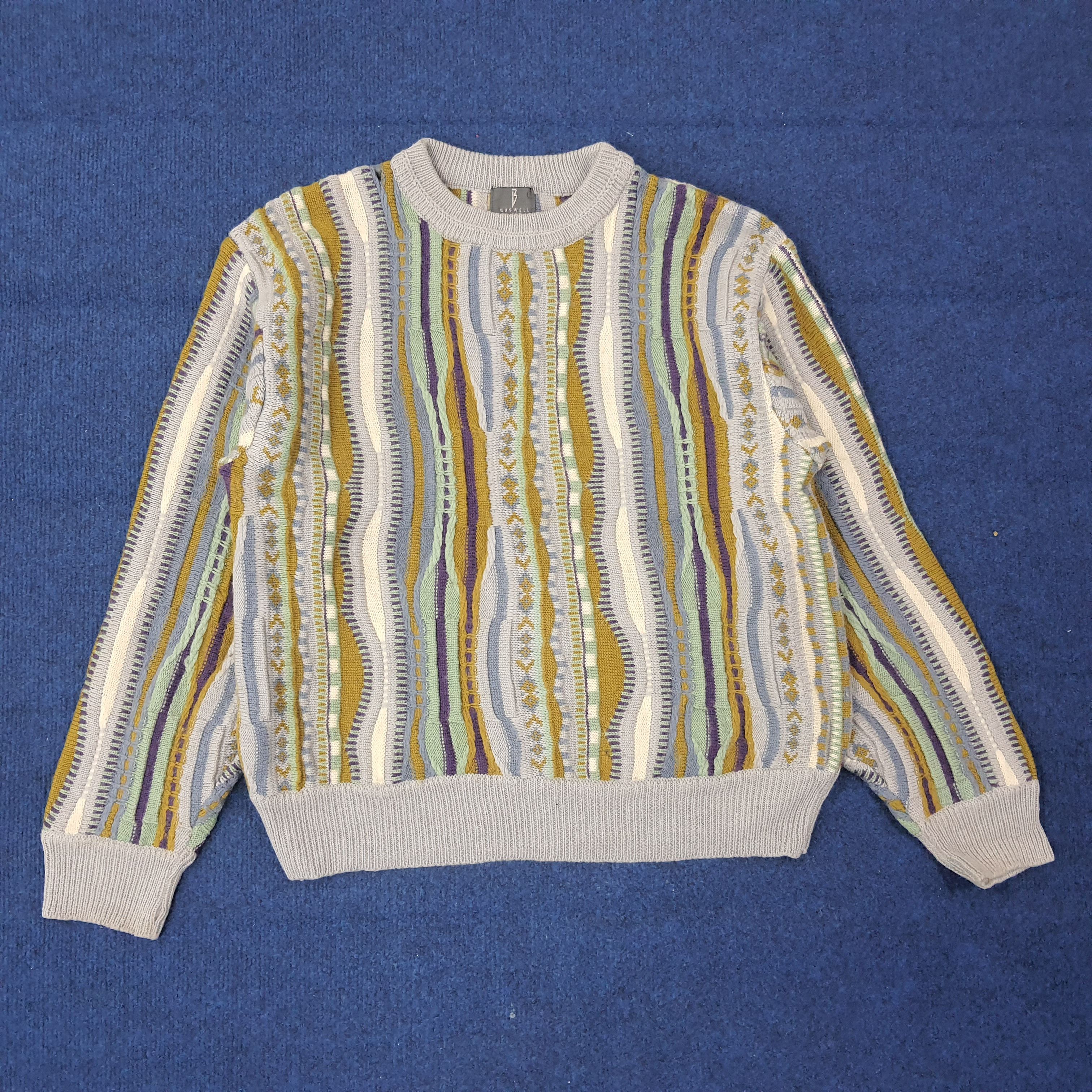 Vintage Vintage Boswell Men Knitted Sweatshirt C263N20 Size US S / EU 44-46 / 1 - 1 Thumbnail