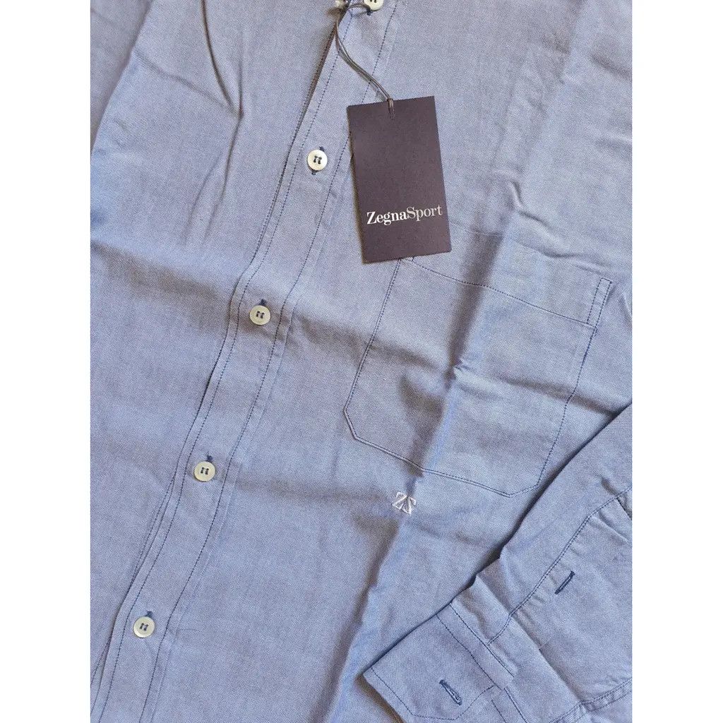Ermenegildo Zegna Zegna Shirt Blue Size US S / EU 44-46 / 1 - 3 Thumbnail