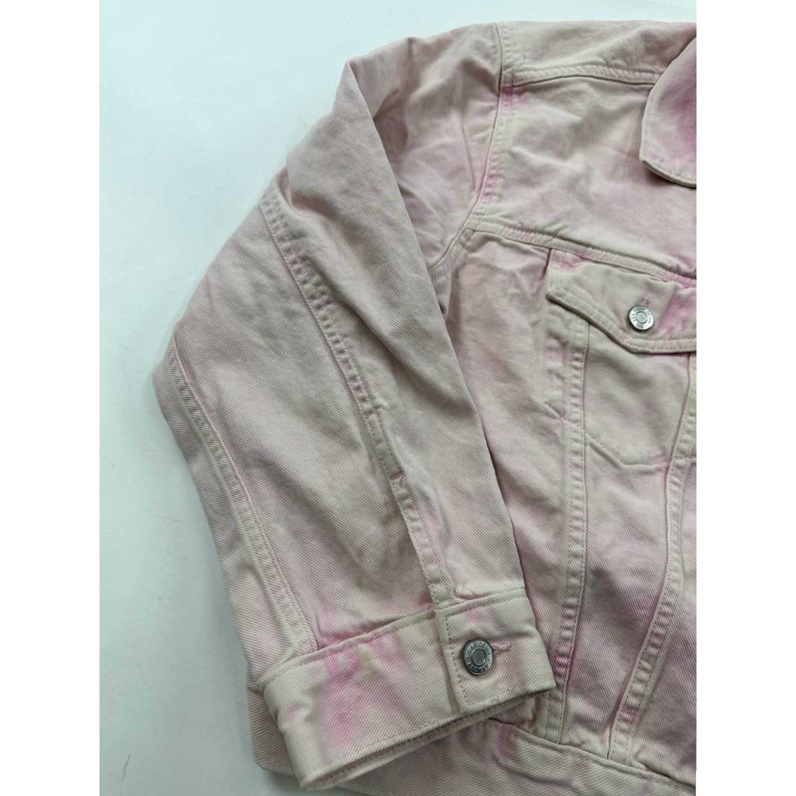 Gap VINTAGE Gap Jacket Womens 2XL Pink Dye Denim Button Up Motorcycle Y2K Basic Jacket Womens Size XXL / US 16-18 / IT 52-54 - 4 Thumbnail