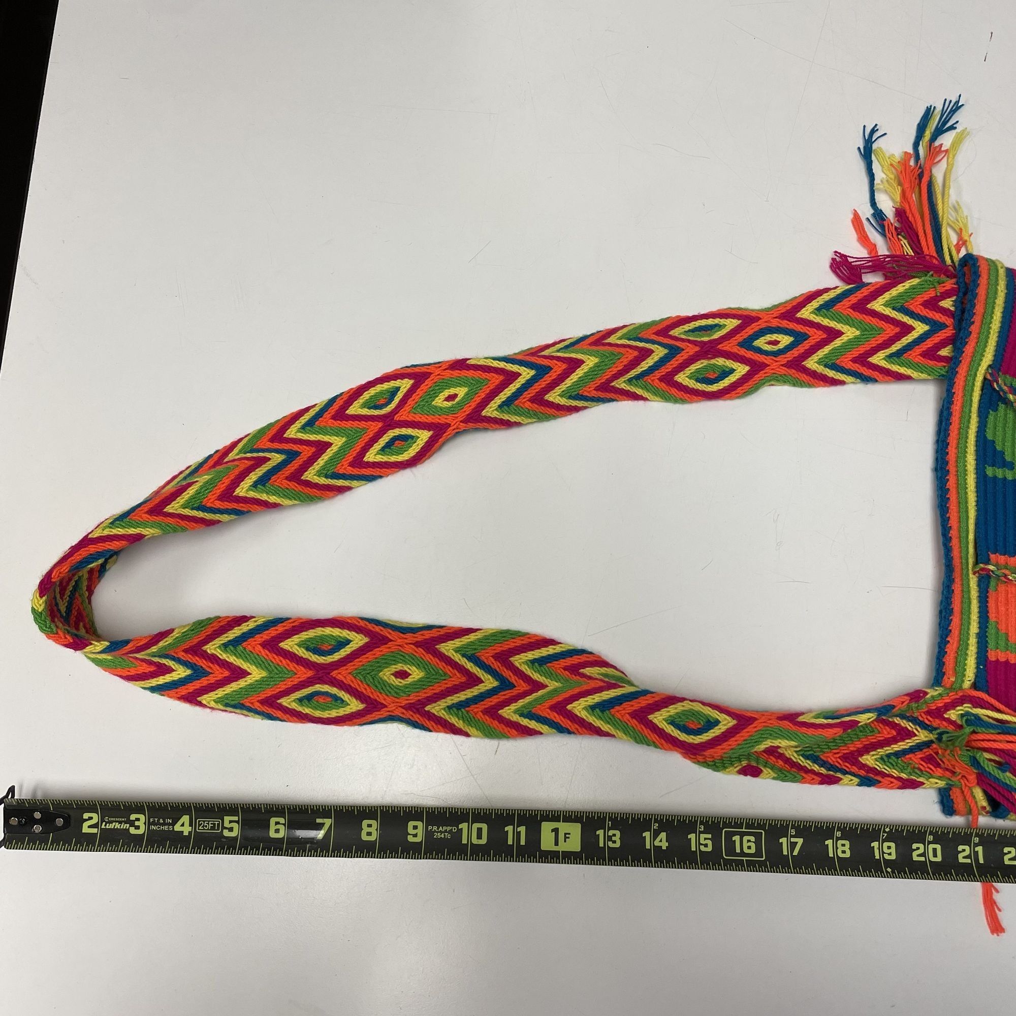 Other Vtg Wayuu Mochila NEON HandBag Hippie FLOWER POWER Purse Size ONE SIZE - 11 Thumbnail