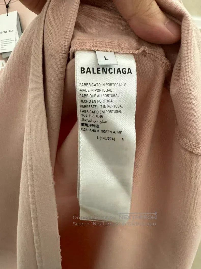 Balenciaga Balenciaga Pink Letter Short Sleeve Size US L / EU 52-54 / 3 - 4 Thumbnail
