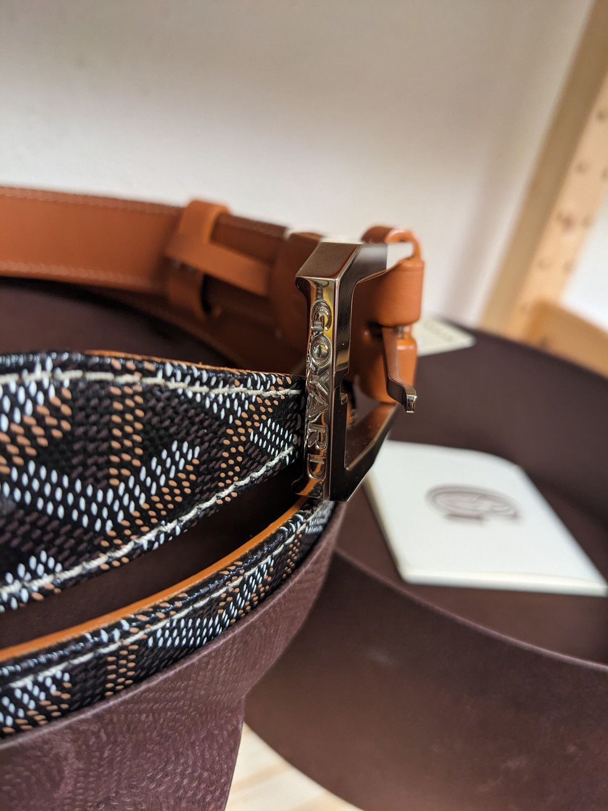 Goyard MAISON GOYARD FREGATE BELT BLACK TAN Size 110/42 Size ONE SIZE - 7 Thumbnail