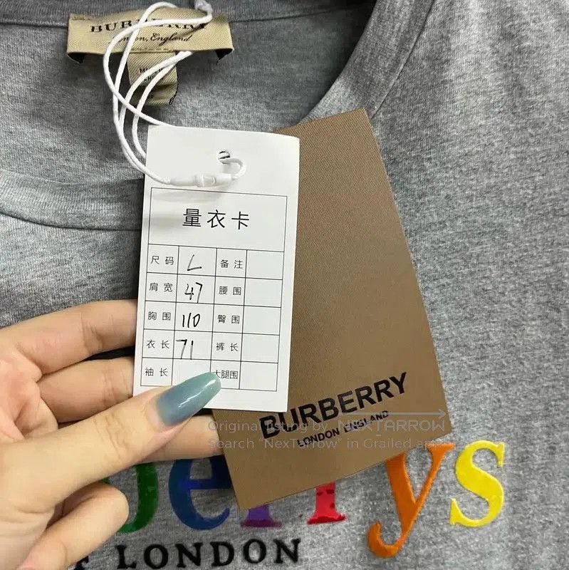 Burberry Burberry Men's Gray Cotton T-Shirt. Size US L / EU 52-54 / 3 - 3 Thumbnail