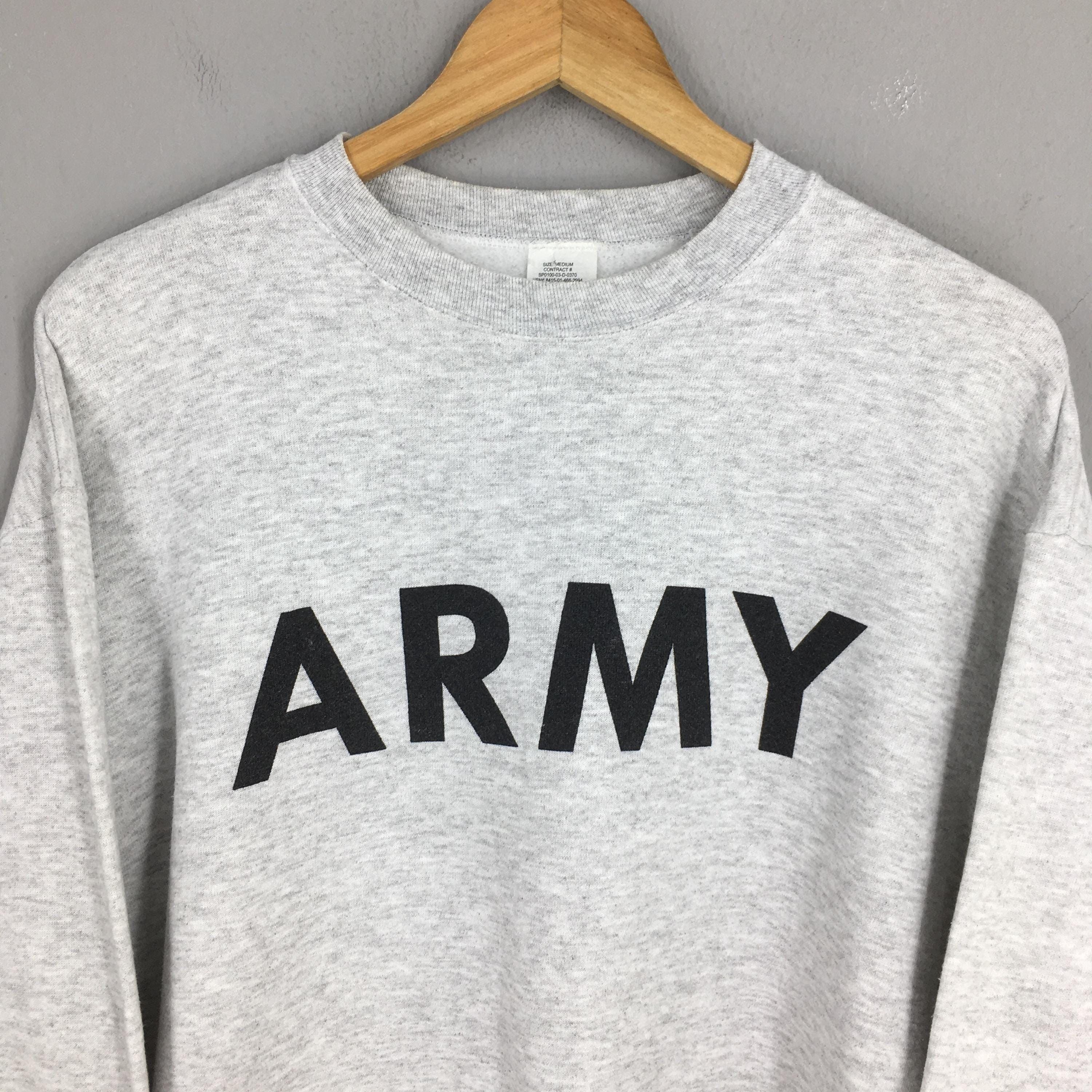 Vintage Vintage Y2K Us Army Gray Sweatshirt Medium Size US M / EU 48-50 / 2 - 2 Thumbnail