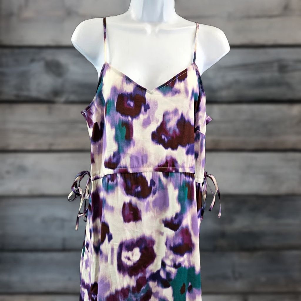Vintage VINTAGE? No, not vintage. Universal Thread Womens Dress Sz Small Purple Teal Side Ties Pockets Sleeveless Size S / US 4 / IT 40 - 1 Thumbnail