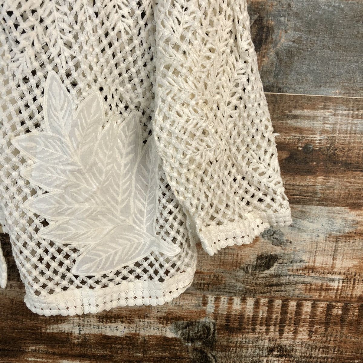 Hiroko Koshino Homme Hiroko Bis Hiroko Koshino crochet meshnet Knitwear #A2503 Size S / US 4 / IT 40 - 8 Thumbnail
