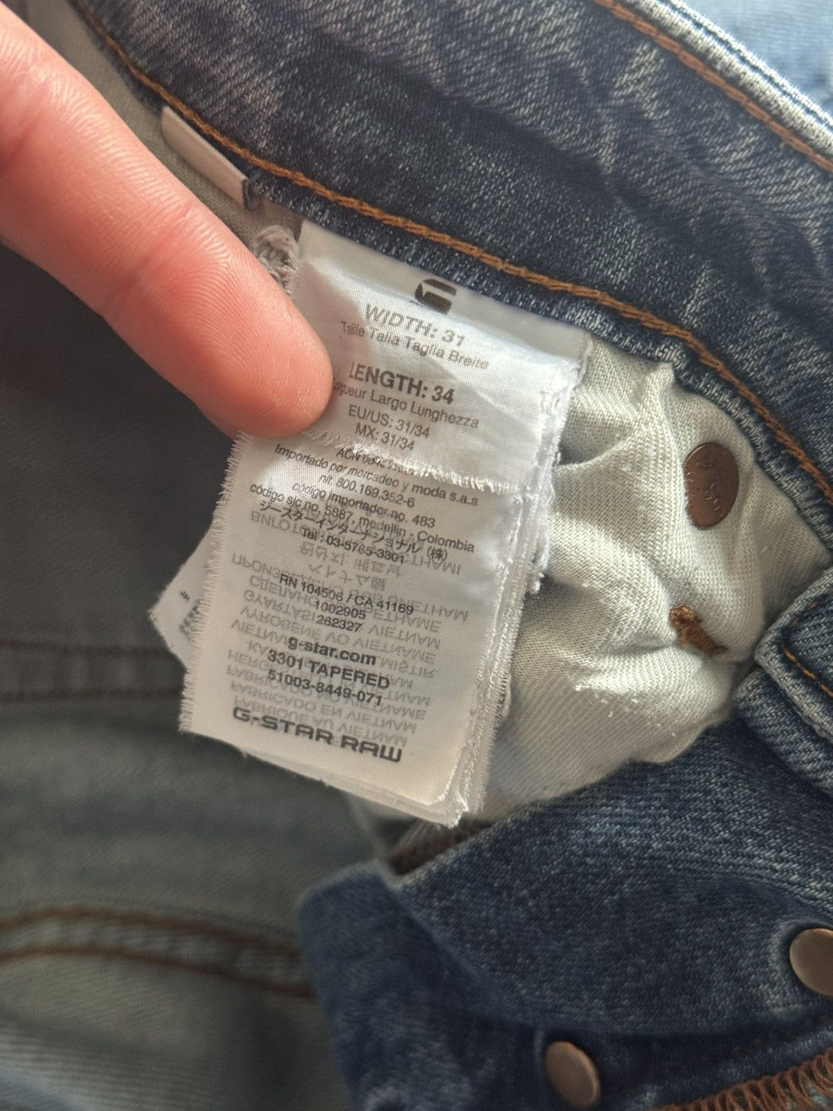 G-Star G star raw 31/34 3301 tapered denim pants jeans trousers y2k Size US 31 - 9 Thumbnail