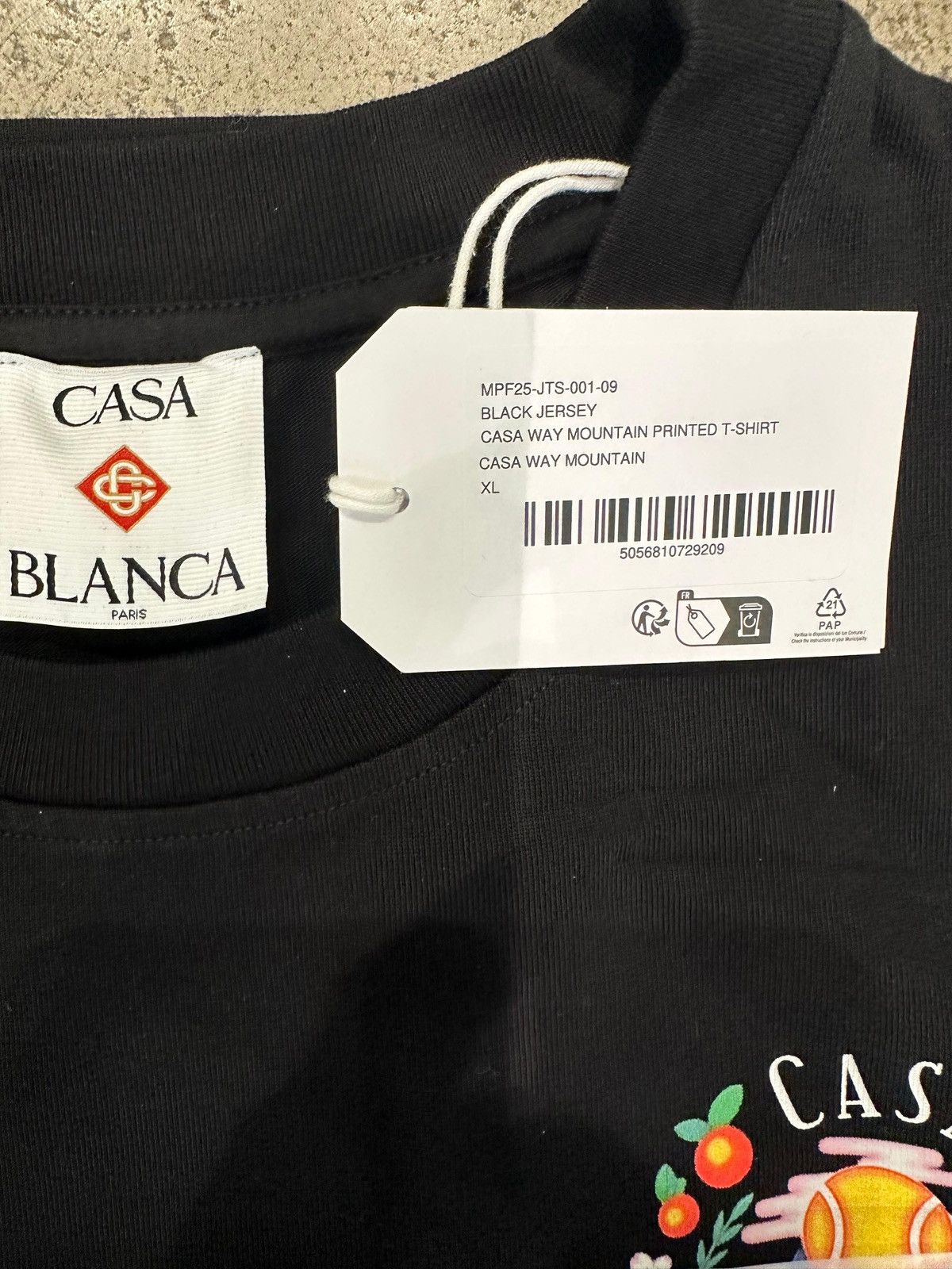 Casablanca CASABLANCA - Casa Way Mountain T-Shirt Black Size US XL / EU 56 / 4 - 4 Thumbnail