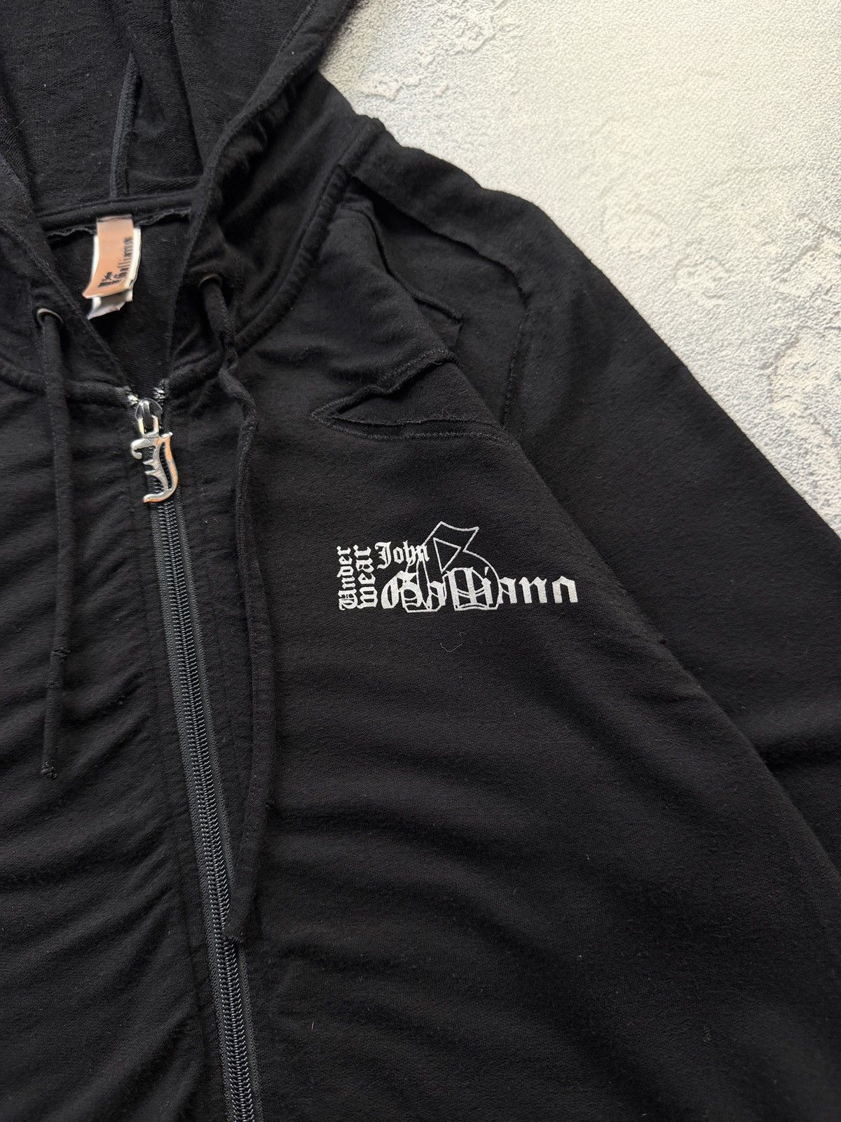 John Galliano John Galliano Zip Archive Avant Garde Hoodie Mens Black Size US XS / EU 42 / 0 - 11 Thumbnail
